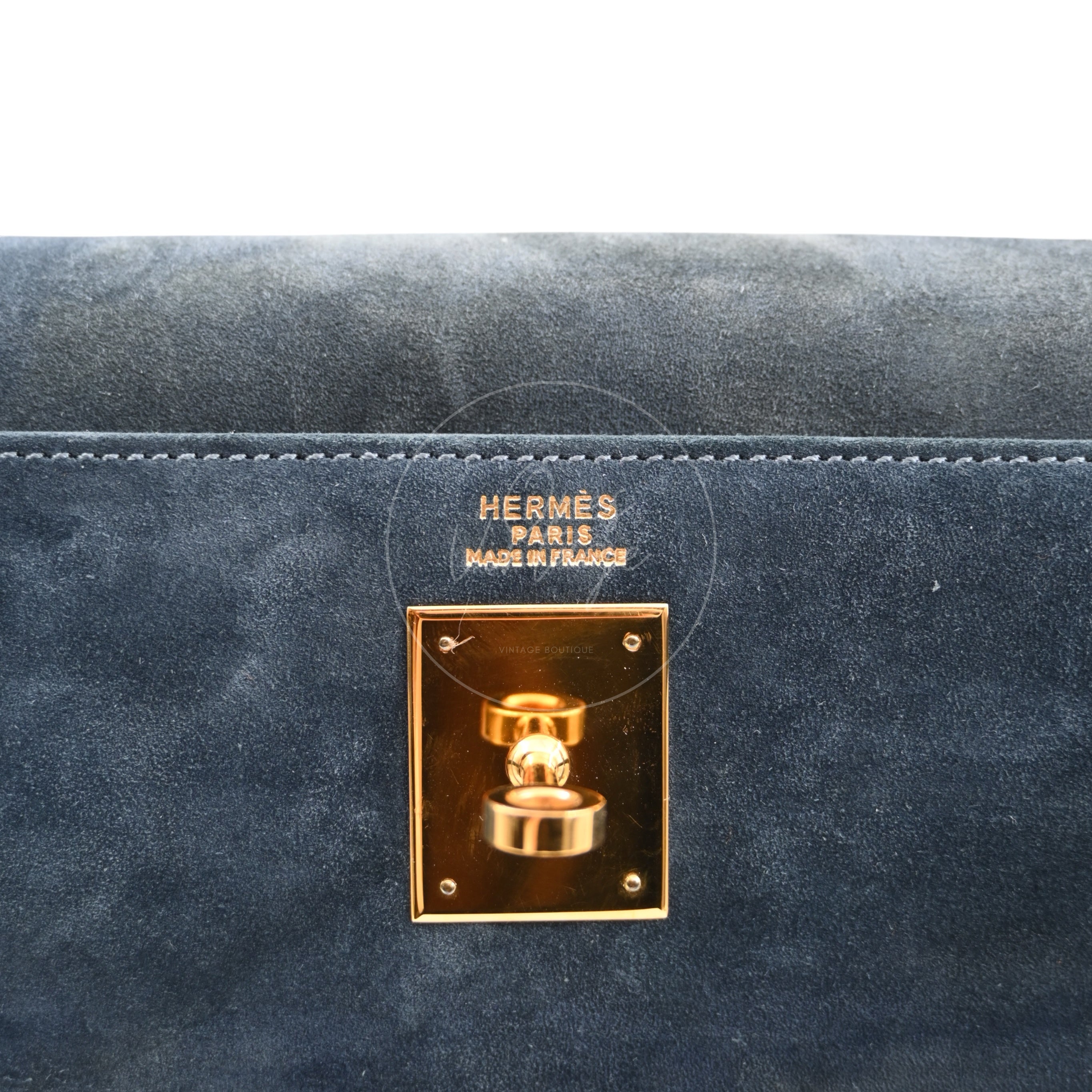 [Pre-owned] Hermes Kelly 32 Doblis Ardoise GHW Stamp Circle Y