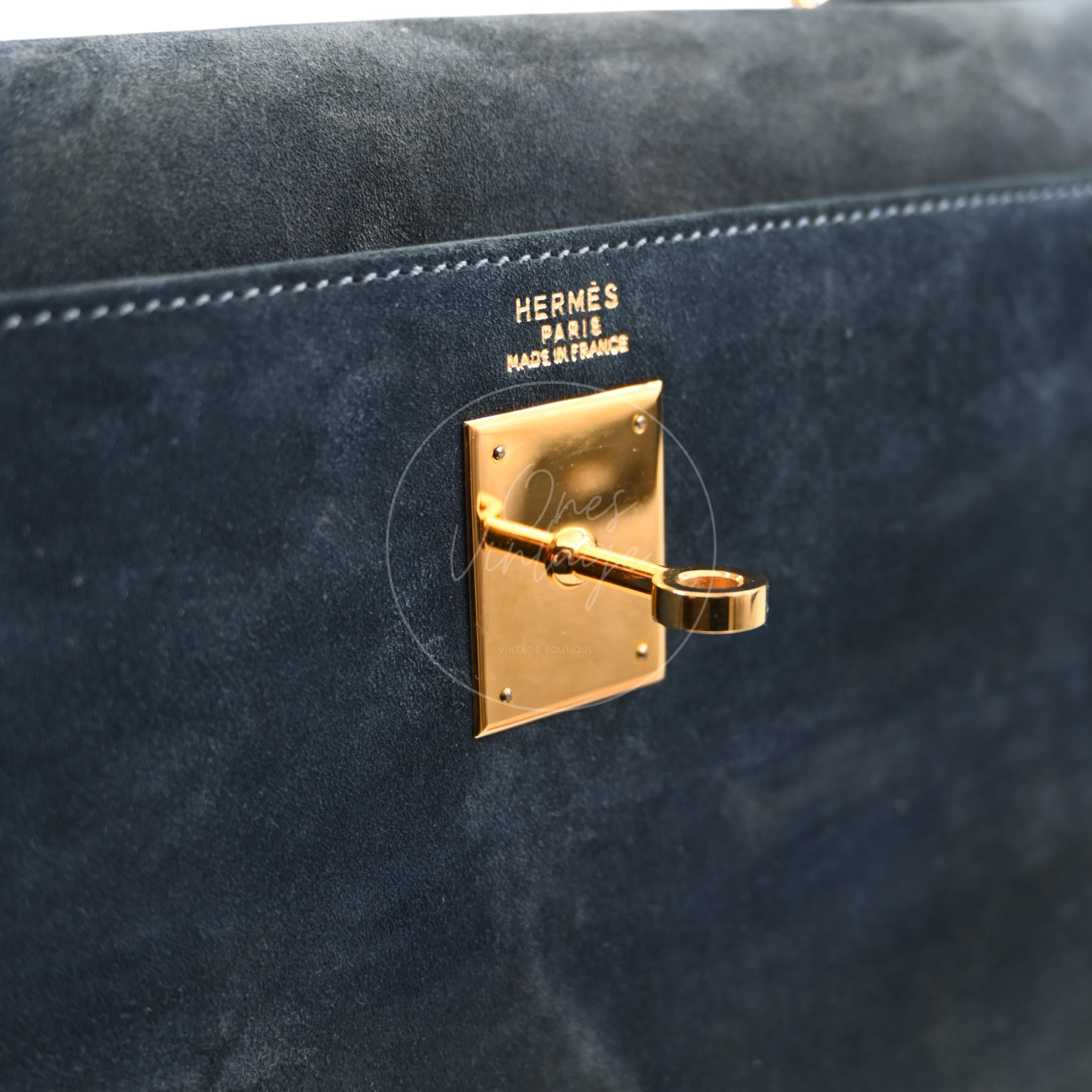 [Pre-owned] Hermes Kelly 32 Doblis Ardoise GHW Stamp Circle Y
