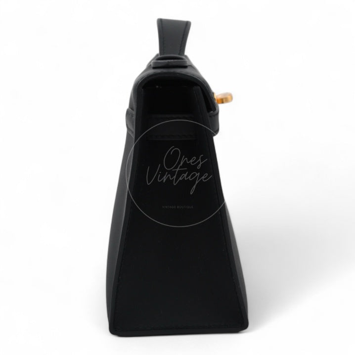 [Unused] Hermes Kelly Pochette Black GHW Stamp K