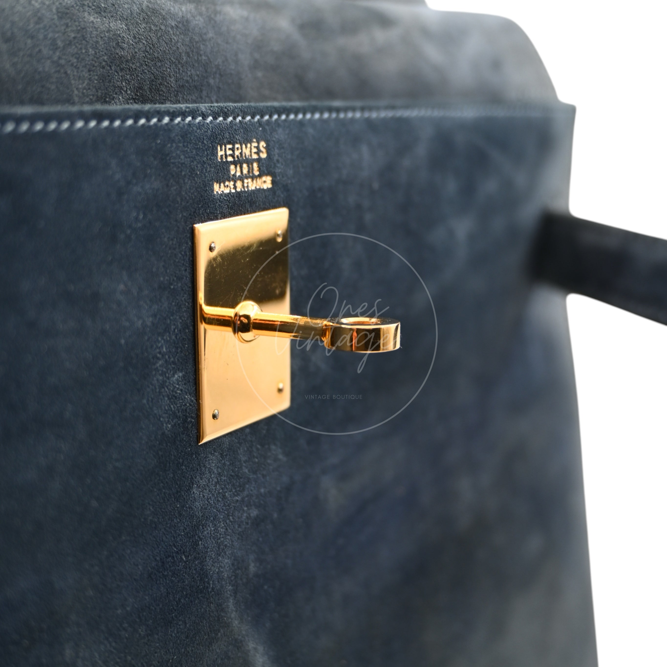 [Pre-owned] Hermes Kelly 32 Doblis Ardoise GHW Stamp Circle Y