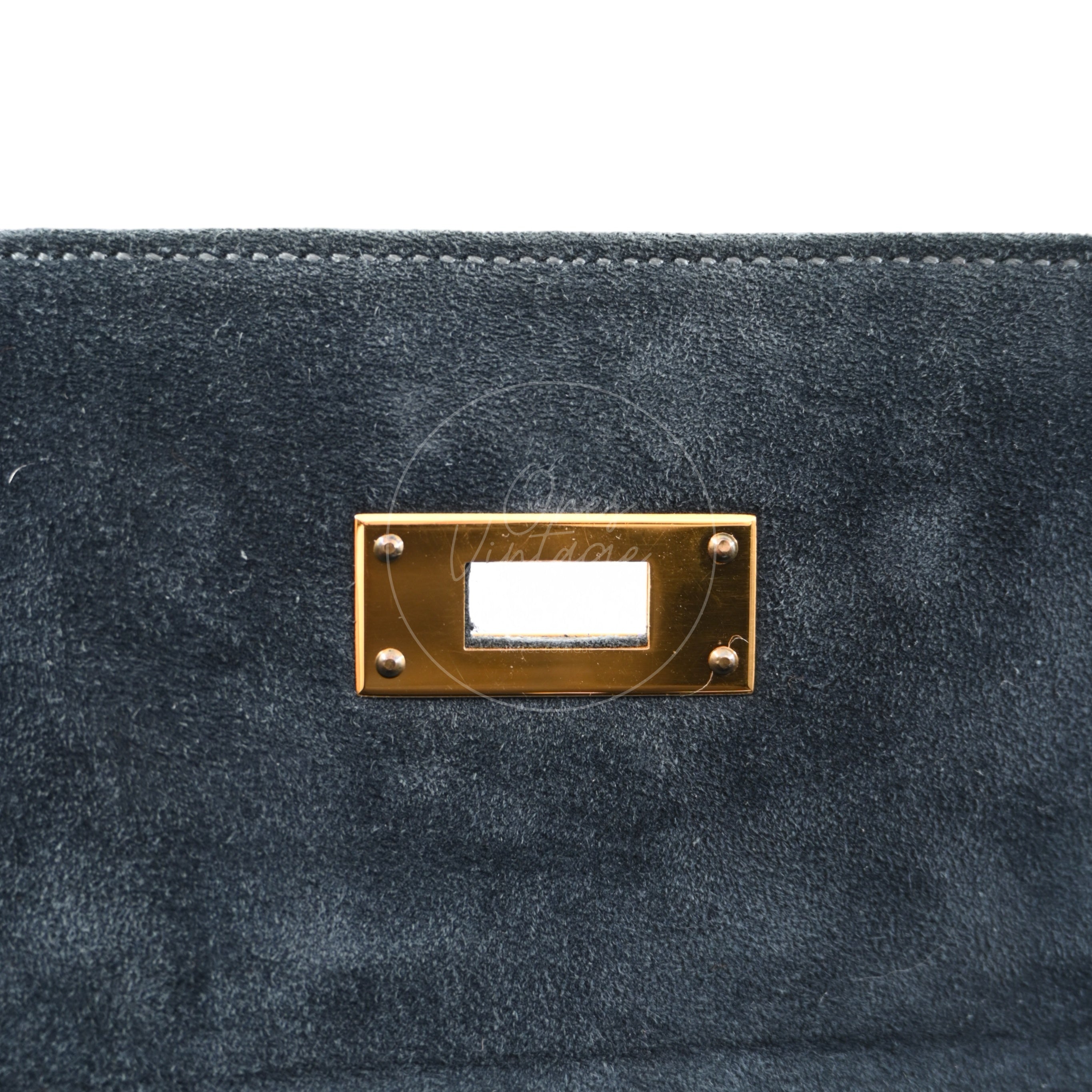 [Pre-owned] Hermes Kelly 32 Doblis Ardoise GHW Stamp Circle Y