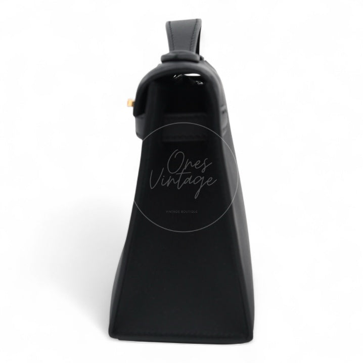 [Unused] Hermes Kelly Pochette Black GHW Stamp K