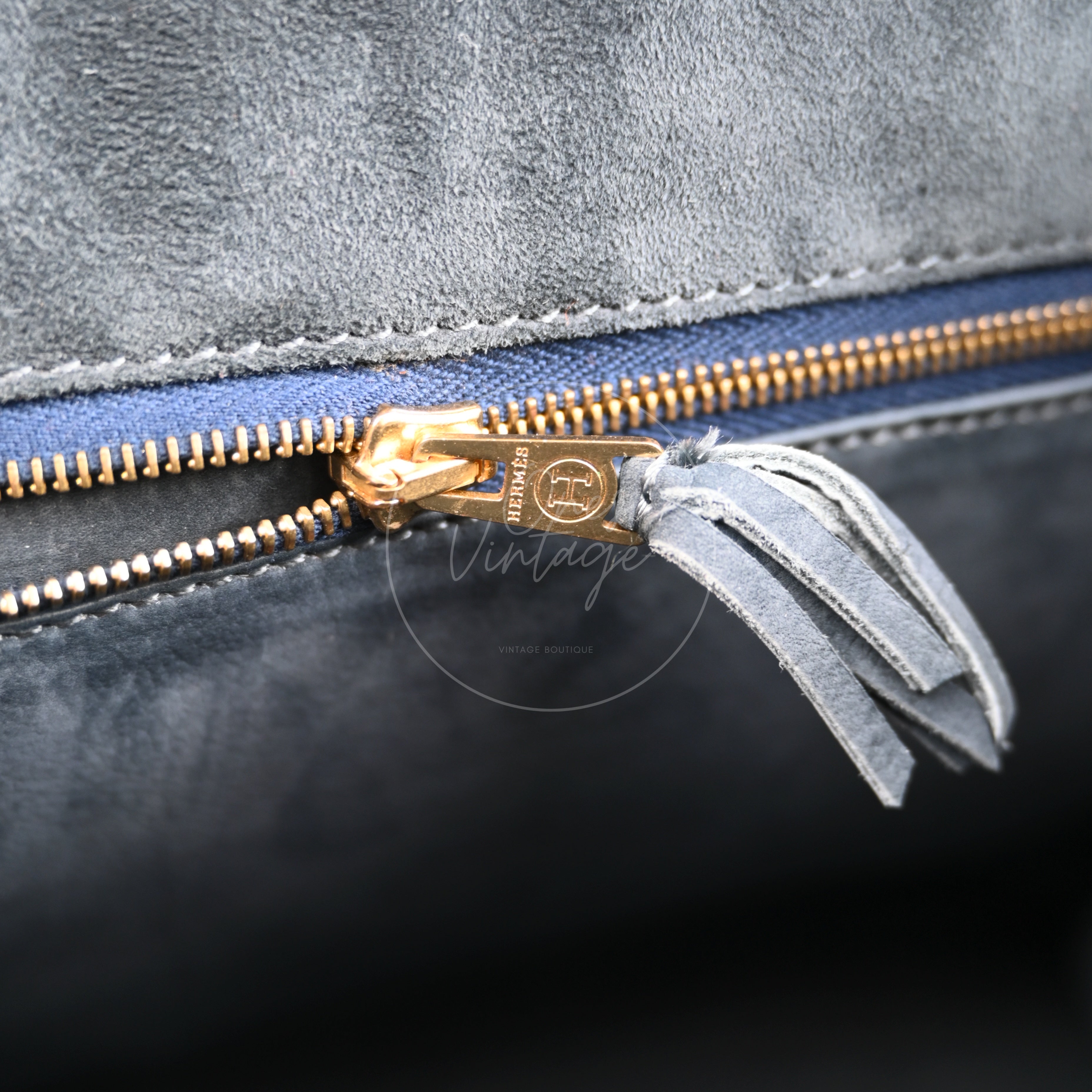 [Pre-owned] Hermes Kelly 32 Doblis Ardoise GHW Stamp Circle Y