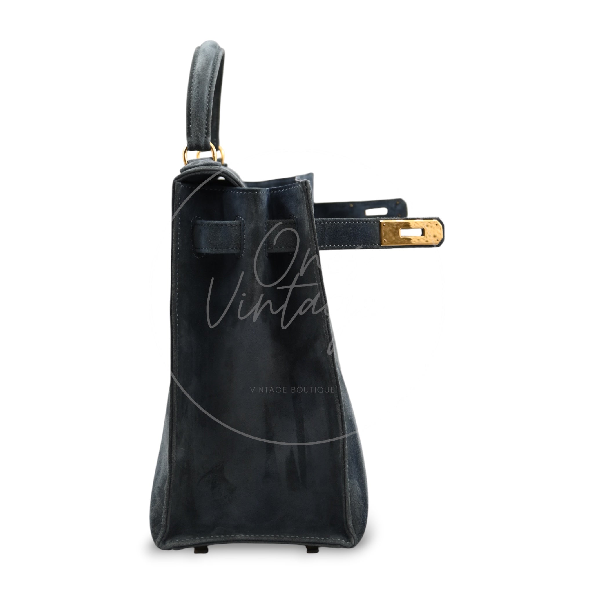[Pre-owned] Hermes Kelly 32 Doblis Ardoise GHW Stamp Circle Y