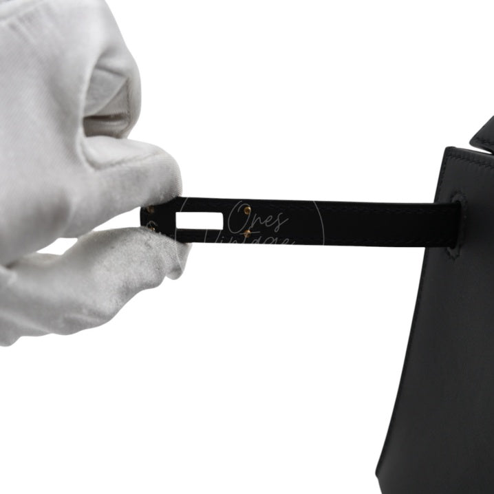 [Unused] Hermes Kelly Pochette Black GHW Stamp K