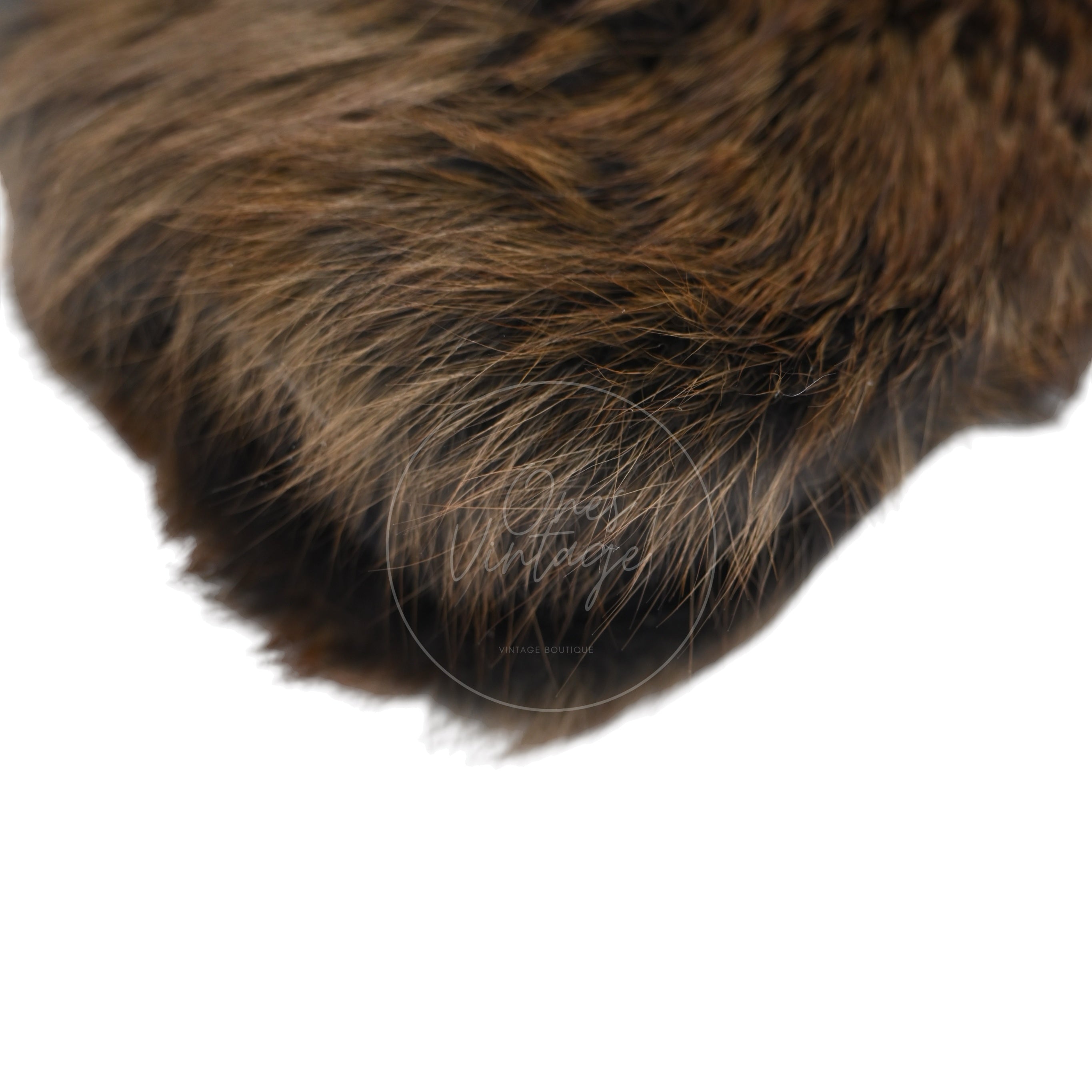 [Pre-owned] Fendi Black Fur Baguette Handbag