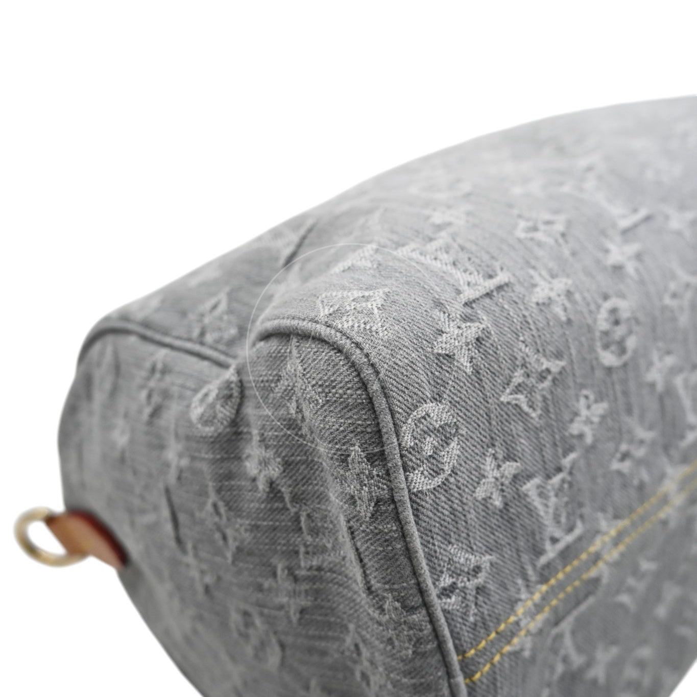 [Pre-owned] Louis Vuitton Monogram Denim Speedy Soft 30 Washed Gray