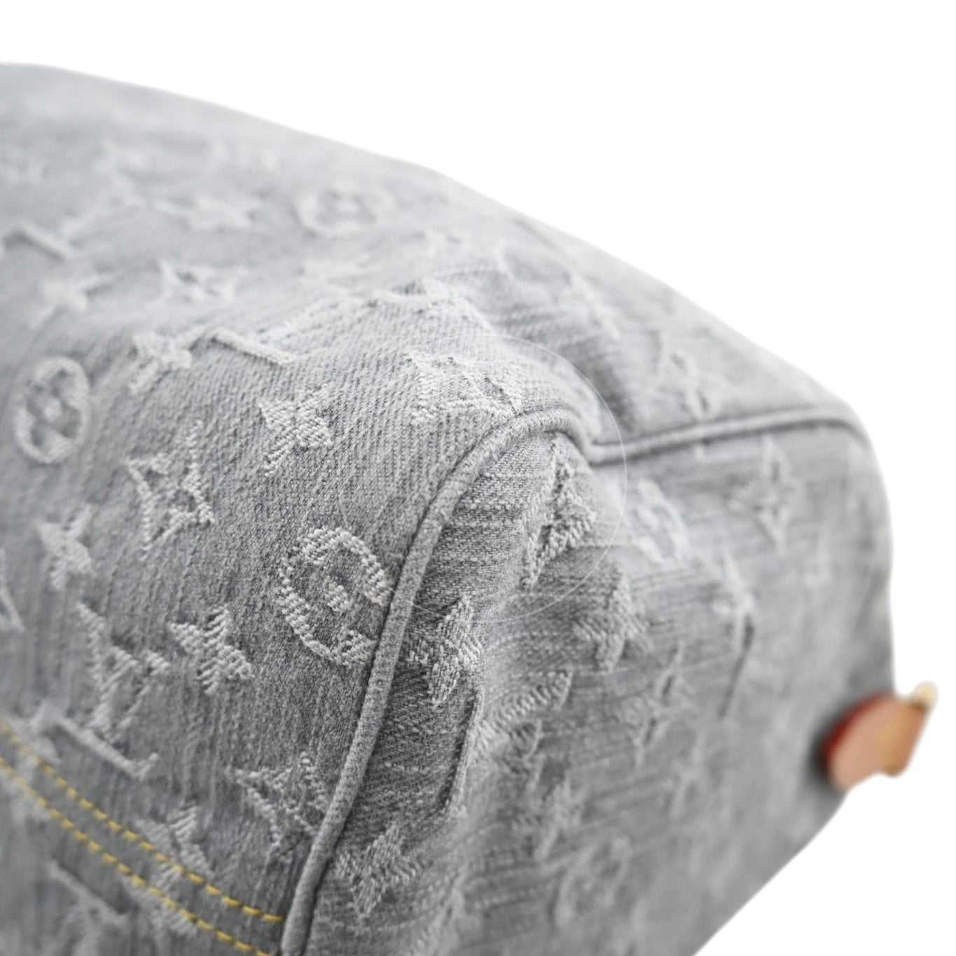 [Pre-owned] Louis Vuitton Monogram Denim Speedy Soft 30 Washed Gray