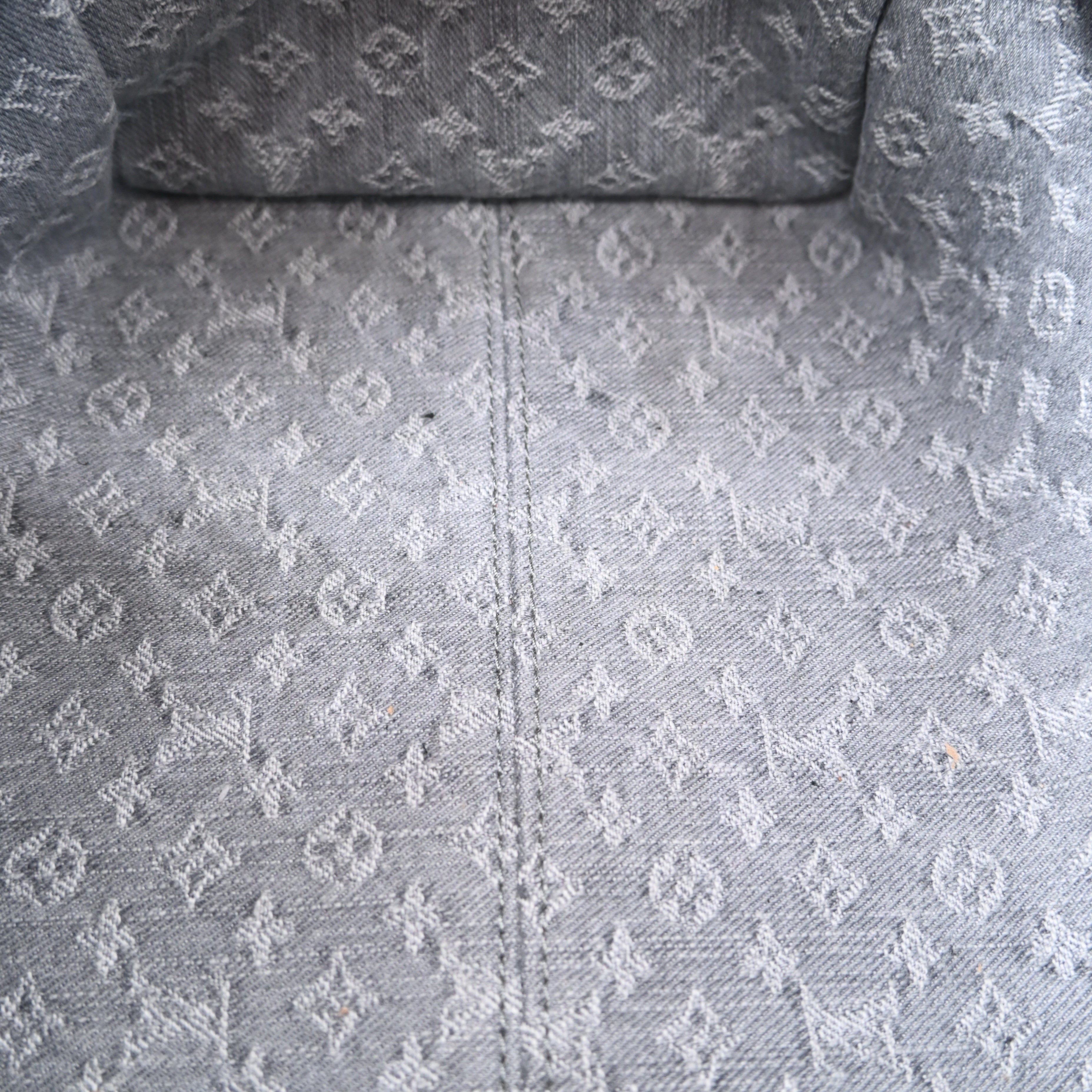 [Pre-owned] Louis Vuitton Monogram Denim Speedy Soft 30 Washed Gray
