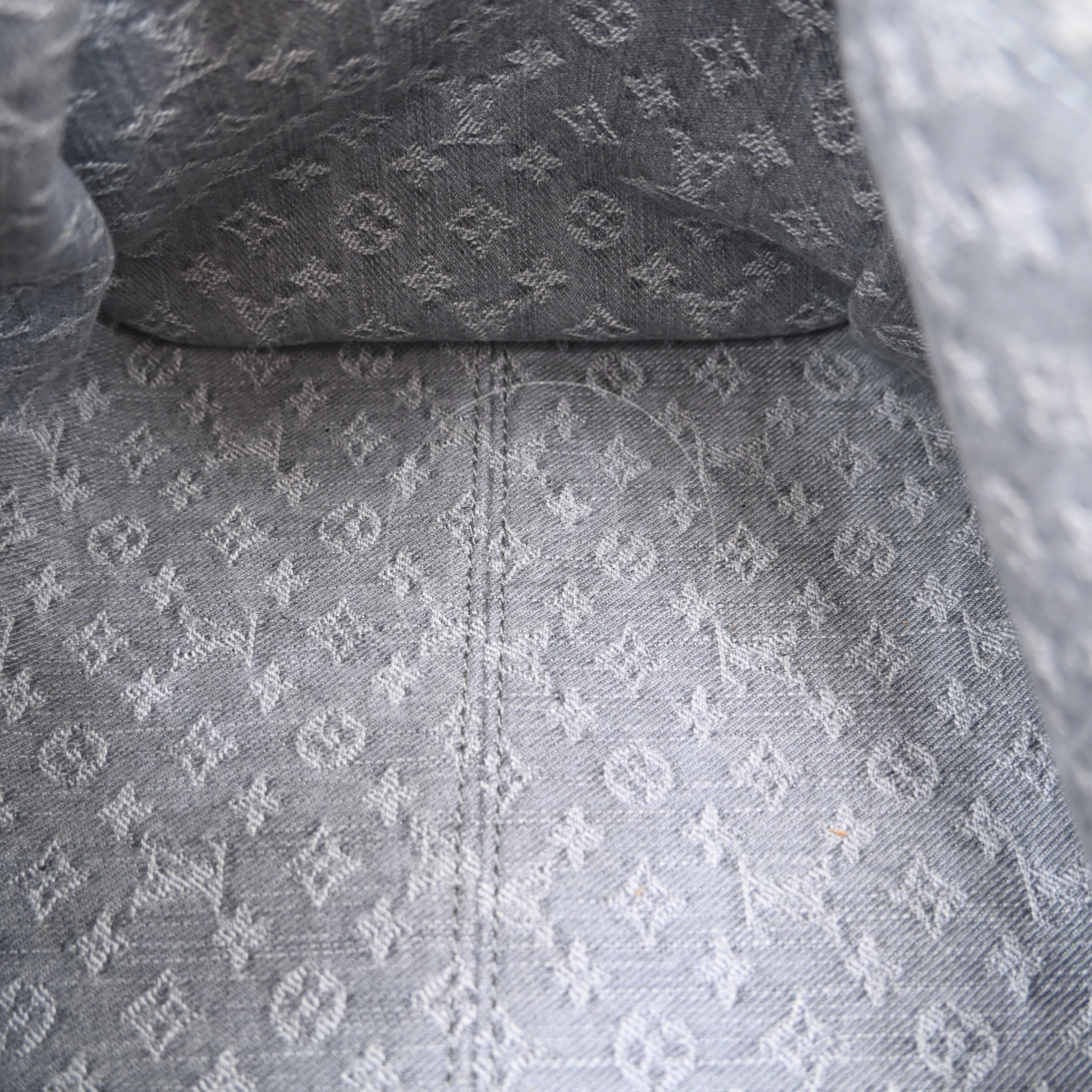[Pre-owned] Louis Vuitton Monogram Denim Speedy Soft 30 Washed Gray
