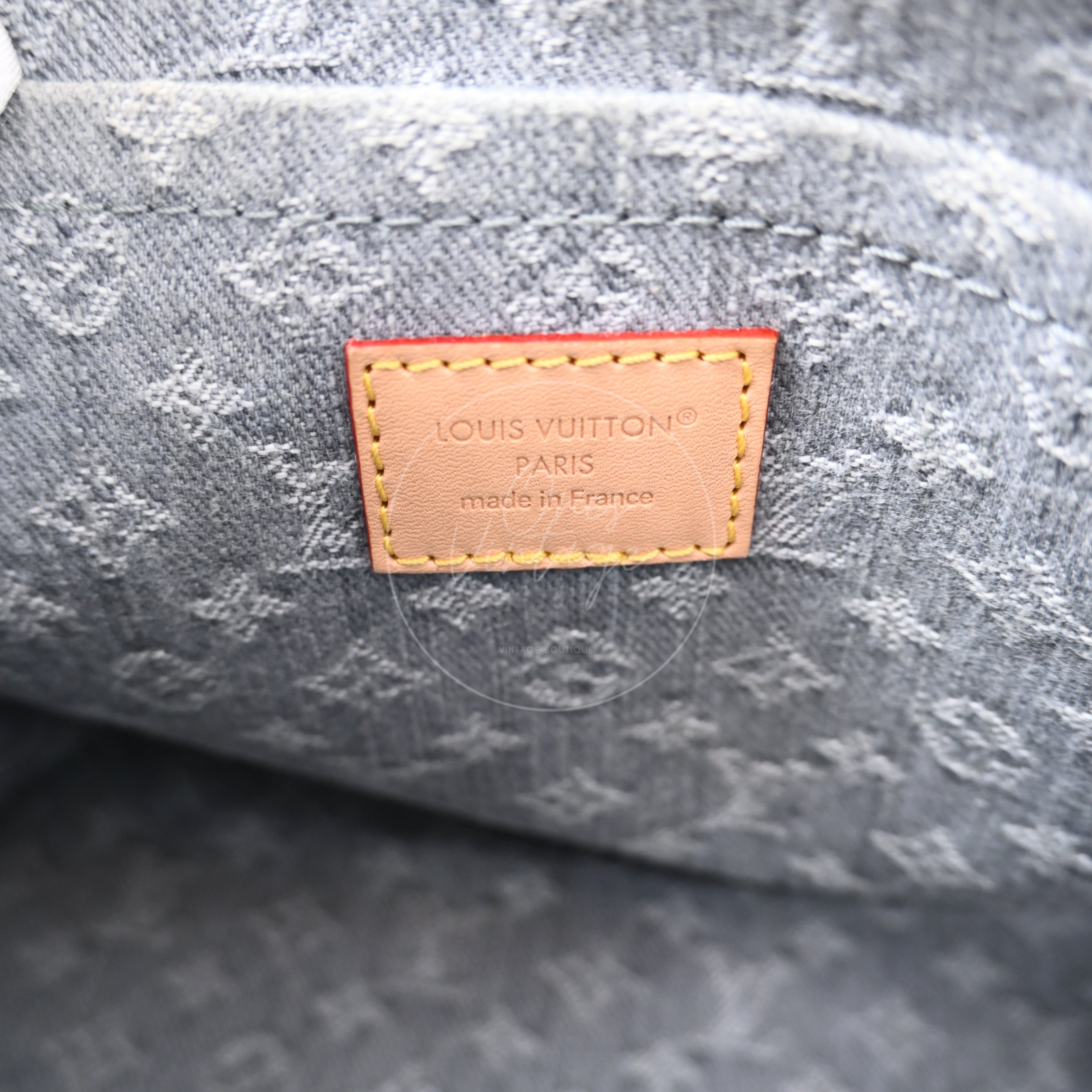 [Pre-owned] Louis Vuitton Monogram Denim Speedy Soft 30 Washed Gray