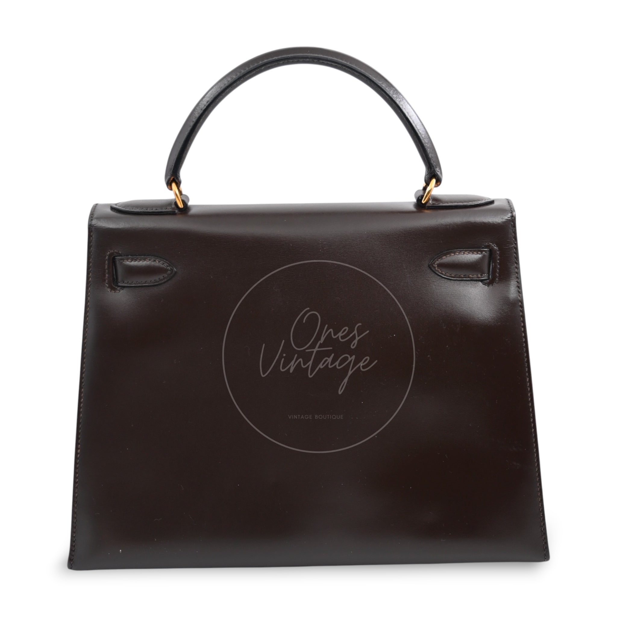 [Pre-owned] Hermes Kelly 30 K30 Ebène Box Stamp Square B