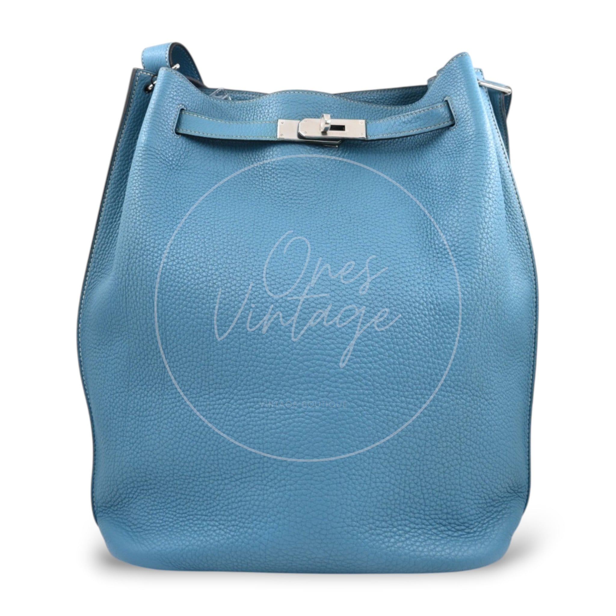 [Pre-owned] Hermes So Kelly 26 Bleu Jean Togo Stamp Square N Shoulder Bag