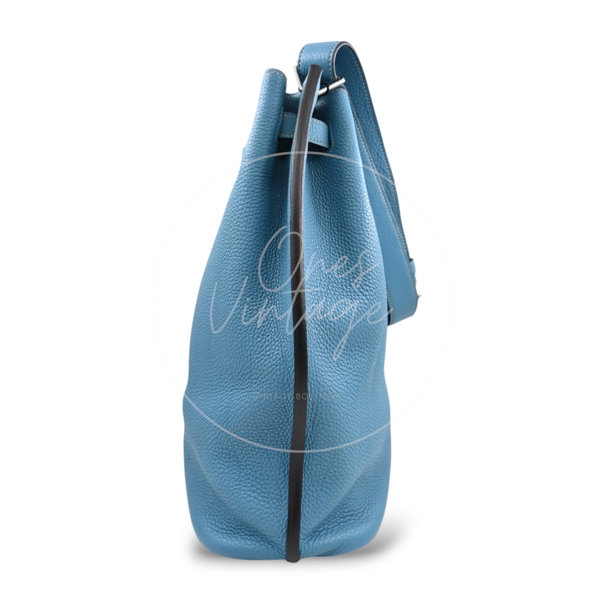 [Pre-owned] Hermes So Kelly 26 Bleu Jean Togo Stamp Square N Shoulder Bag