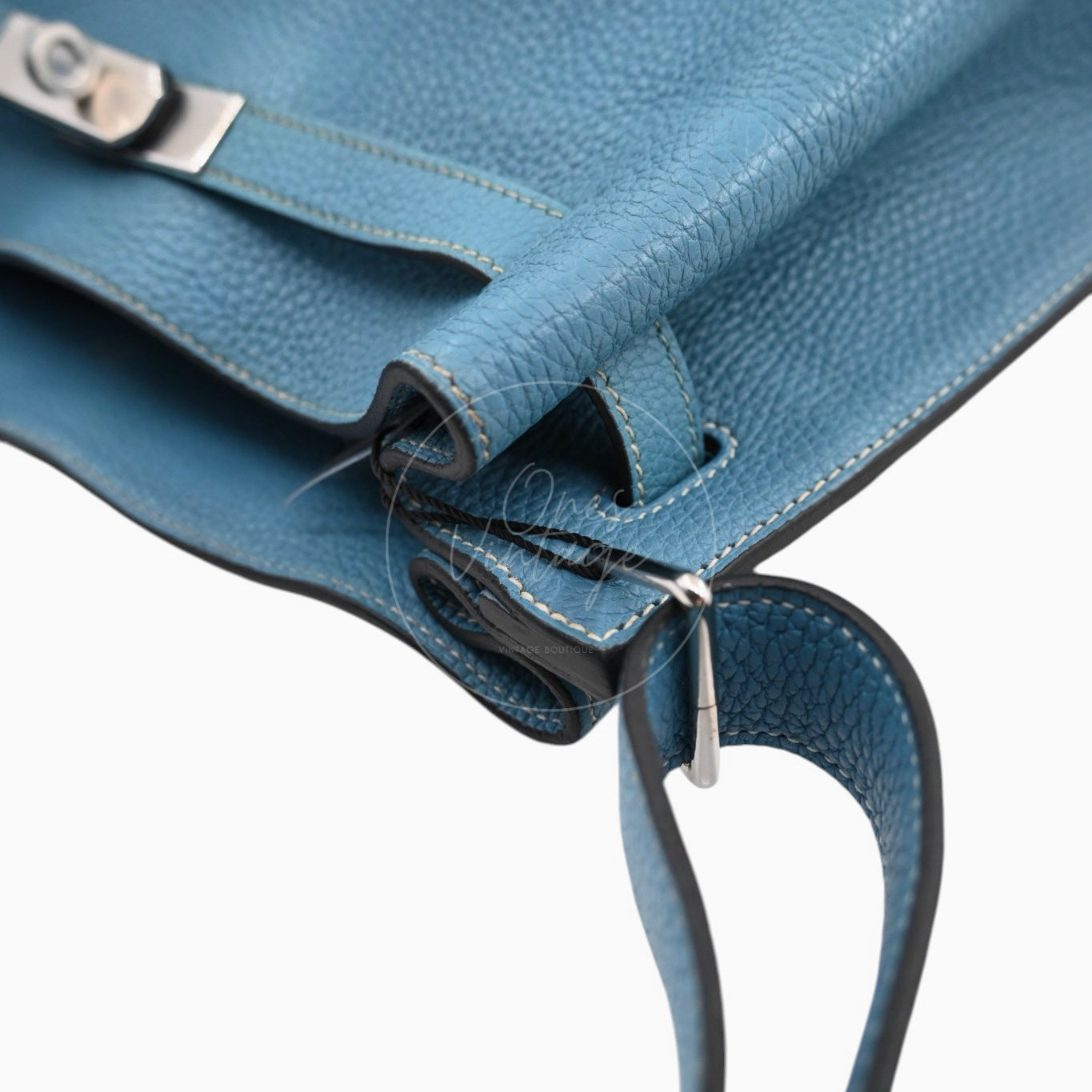 [Pre-owned] Hermes So Kelly 26 Bleu Jean Togo Stamp Square N Shoulder Bag