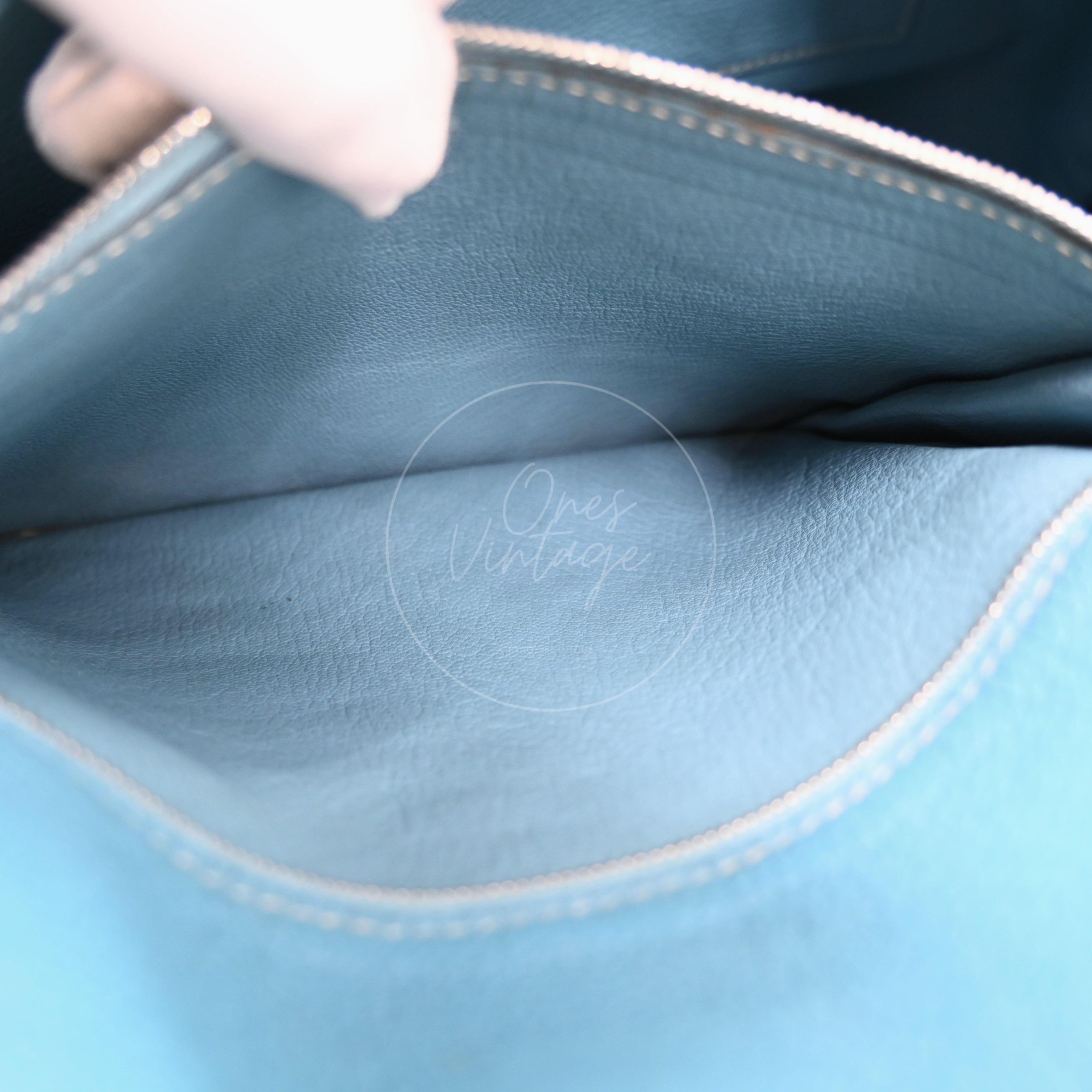 [Pre-owned] Hermes So Kelly 26 Bleu Jean Togo Stamp Square N Shoulder Bag