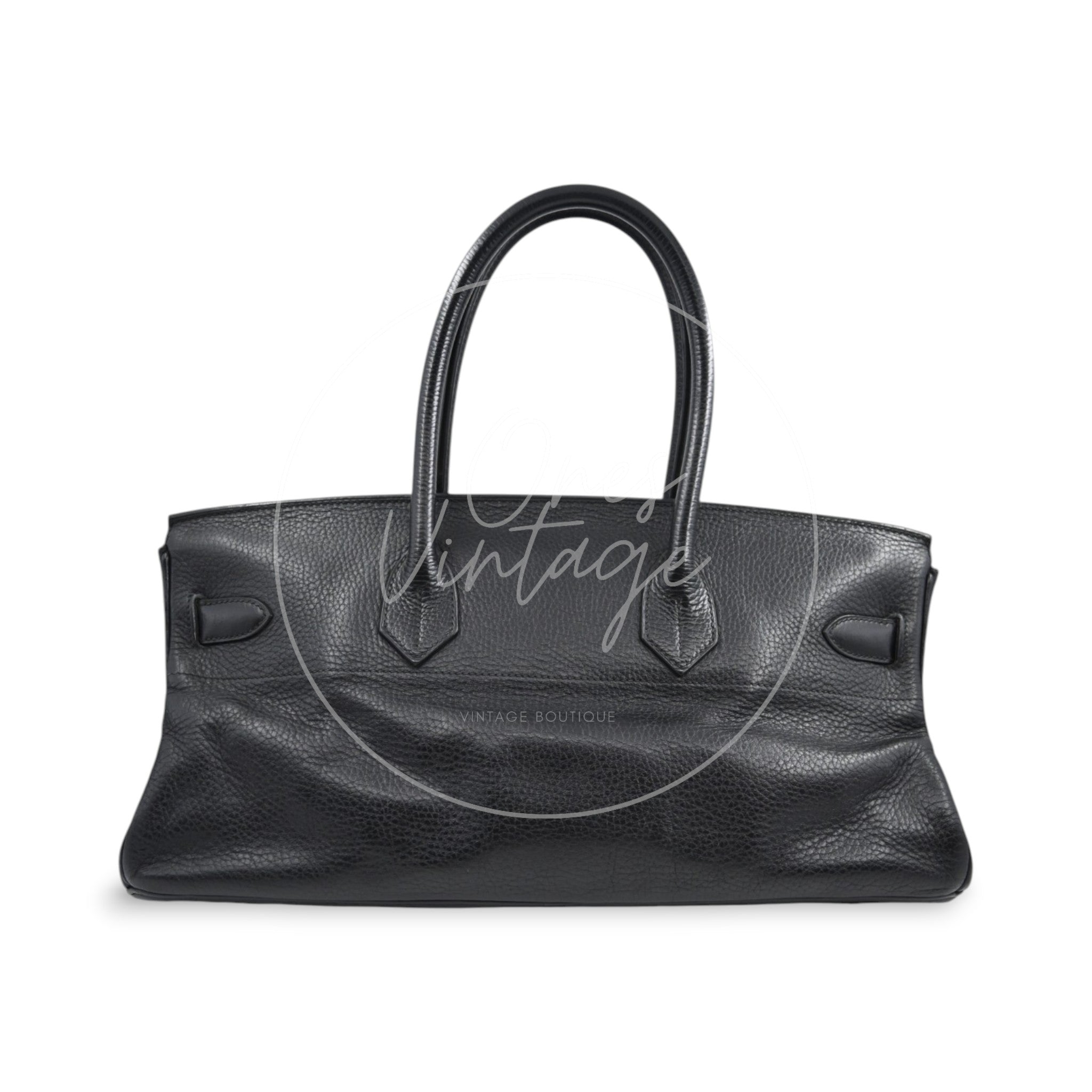[Pre-owned] Hermes Birkin Shoulder Black Phw Stamp Square I