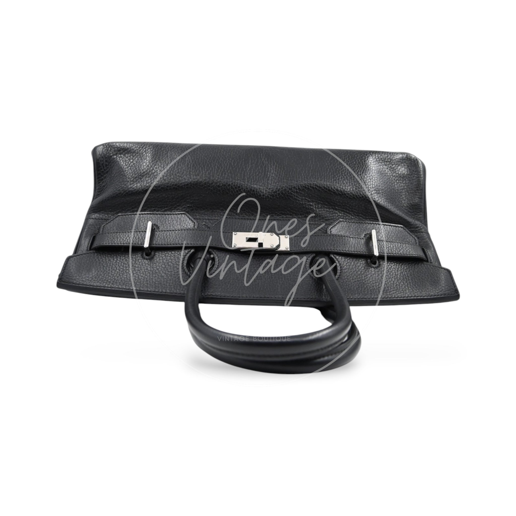 [Pre-owned] Hermes Birkin Shoulder Black Phw Stamp Square I