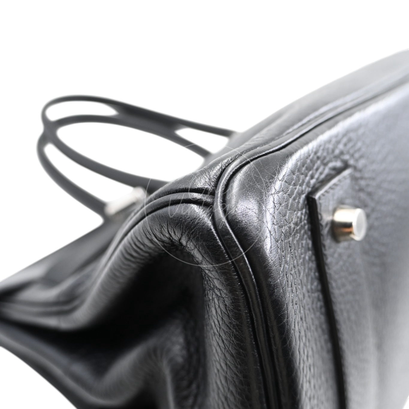 [Pre-owned] Hermes Birkin Shoulder Black Phw Stamp Square I