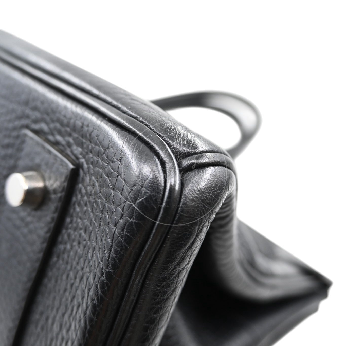 [Pre-owned] Hermes Birkin Shoulder Black Phw Stamp Square I
