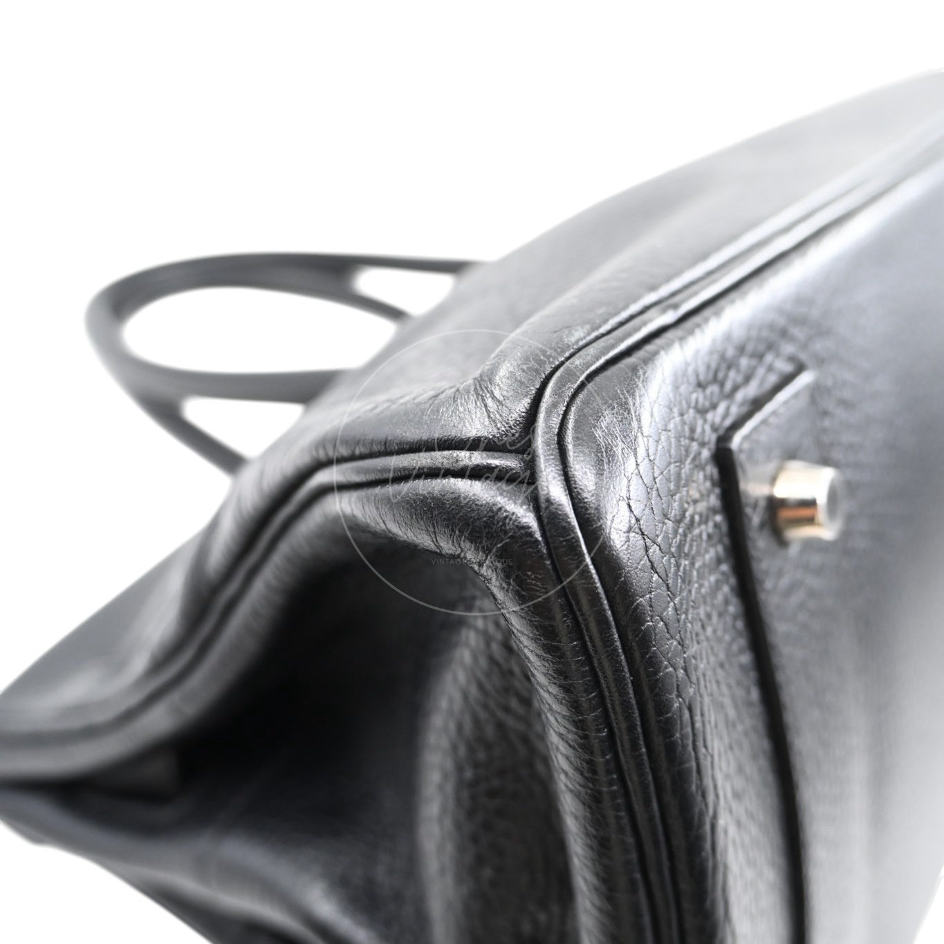 [Pre-owned] Hermes Birkin Shoulder Black Phw Stamp Square I