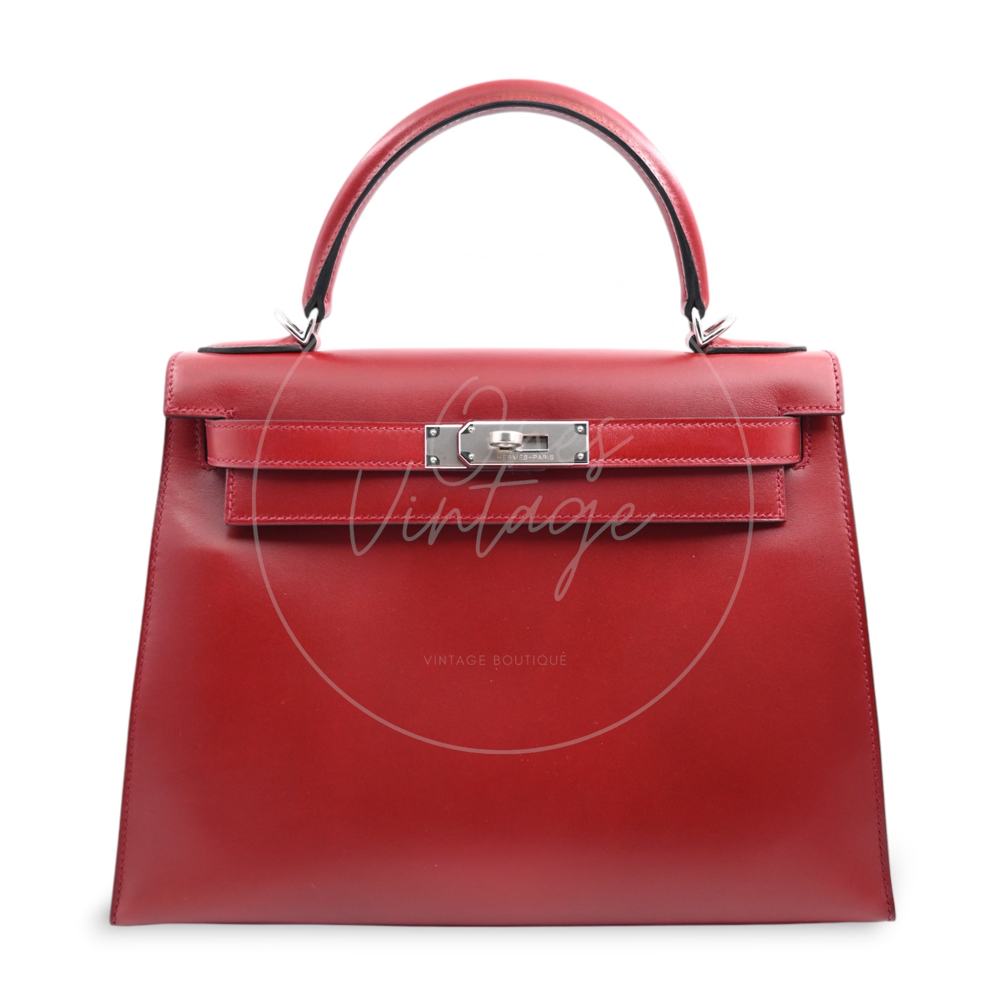[Pre-owned] Hermes Kelly 28 Rouge H PHW
