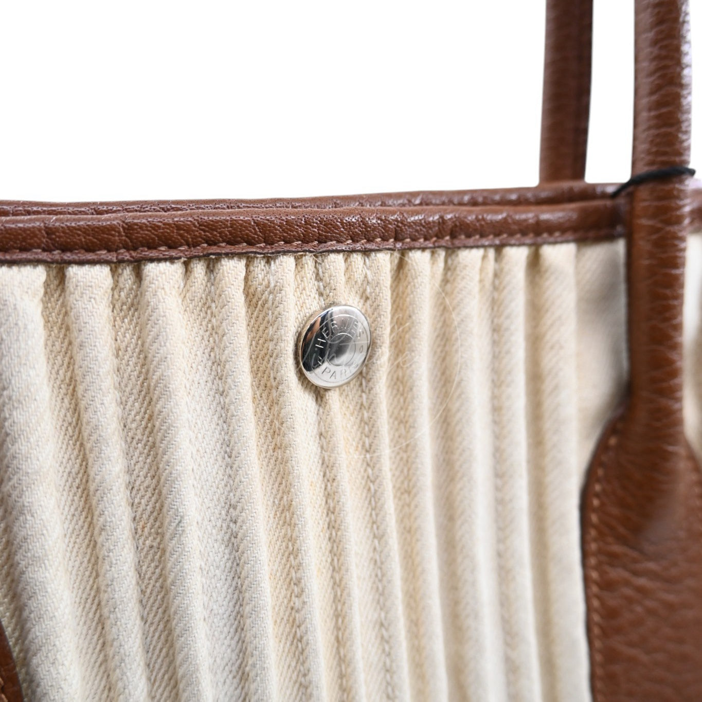 Hermes Garden Party 36 Handbag PHW Beige Square L