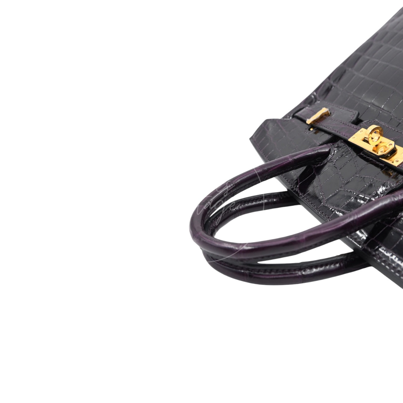 [Pre-owned] Hermes Birkin 25 Shiny Niloticus Crocodile Stamp T GHW Bag