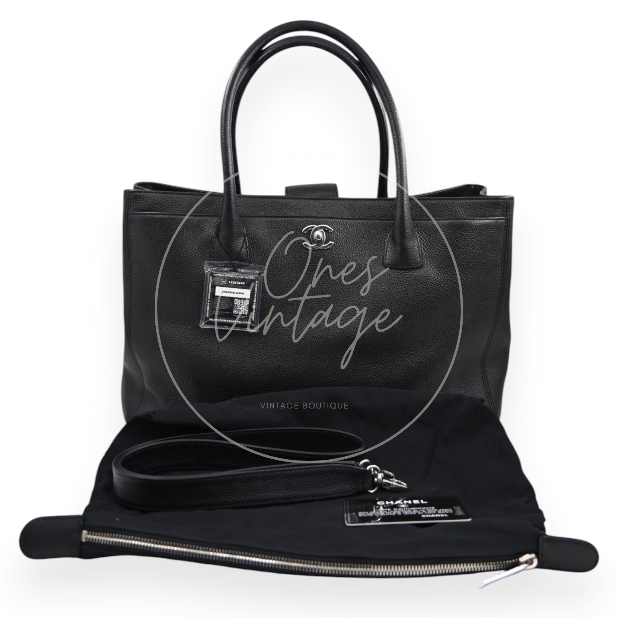 [Pre-owned] Chanel Executive Cerf Tote PHW