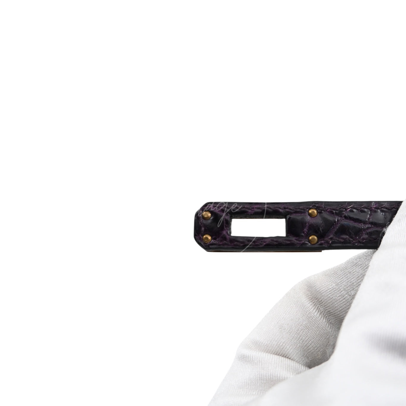 [Pre-owned] Hermes Birkin 25 Shiny Niloticus Crocodile Stamp T GHW Bag