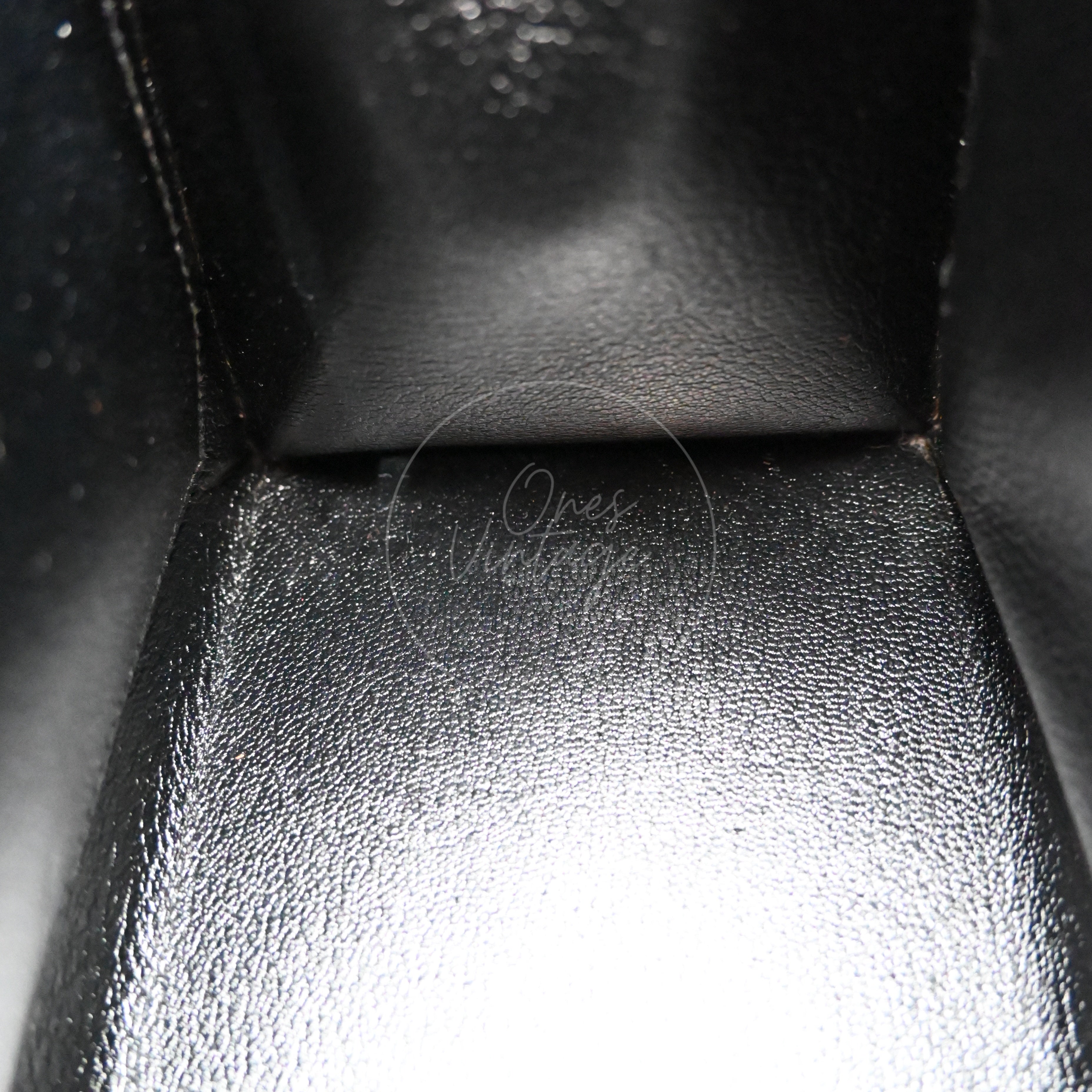[Pre-owned] Hermes Kelly 28 GHW Black Box Leather Circle X
