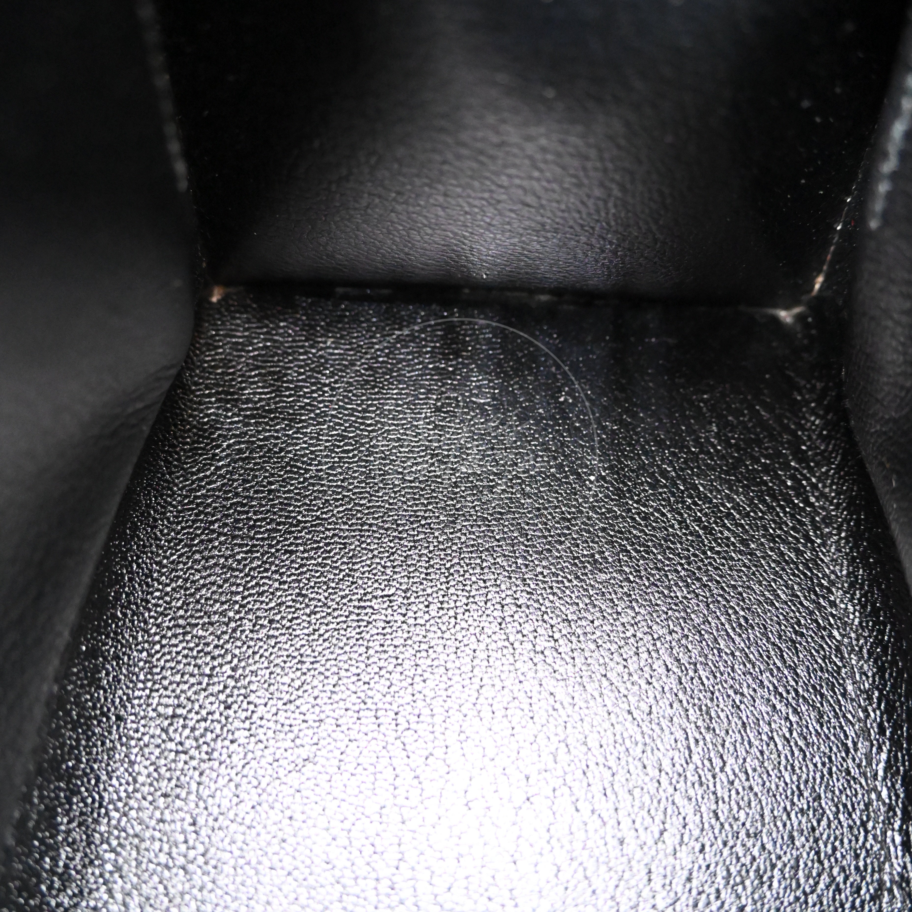 [Pre-owned] Hermes Kelly 28 GHW Black Box Leather Circle X