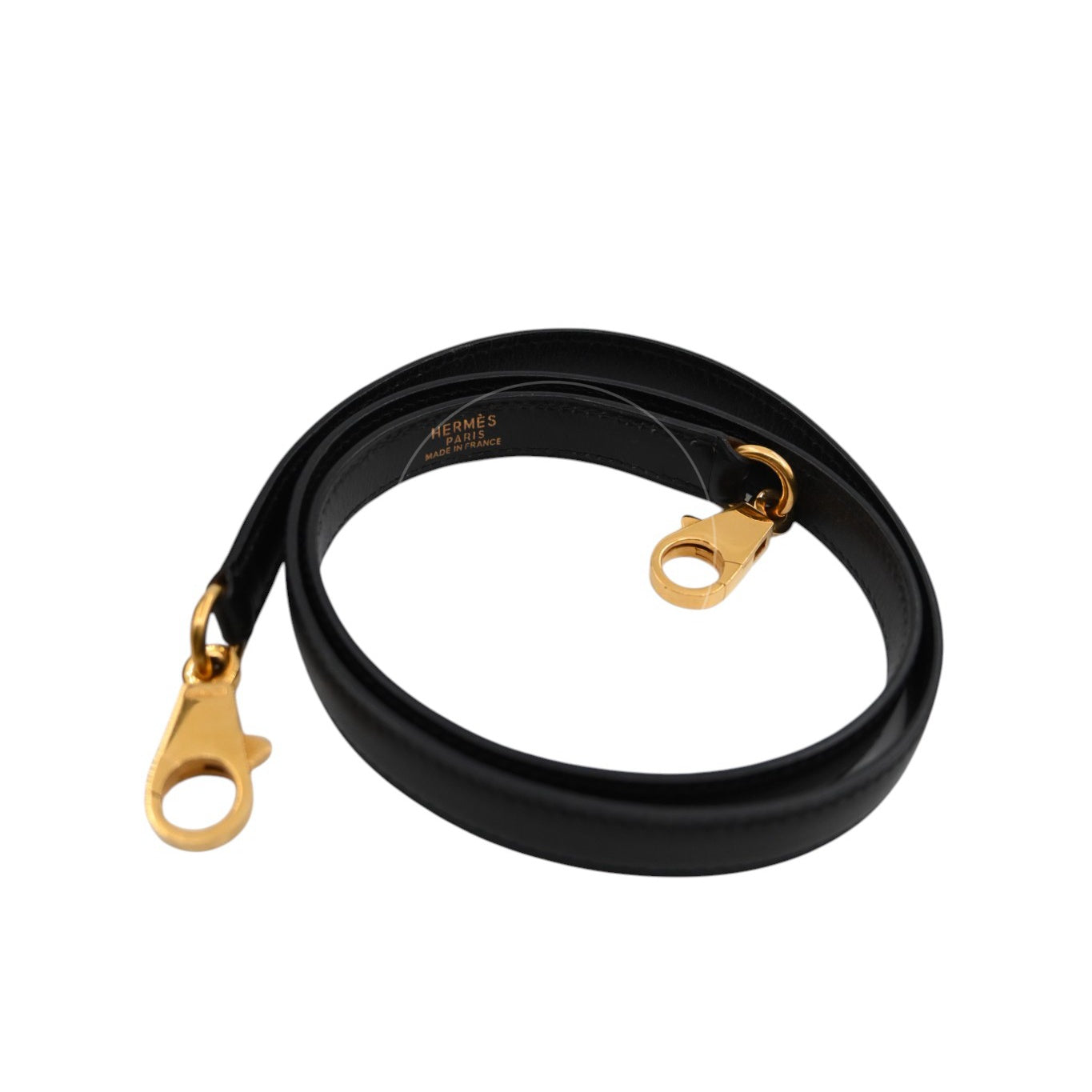 [Pre-owned] Hermes Kelly 28 GHW Black Box Leather Circle X