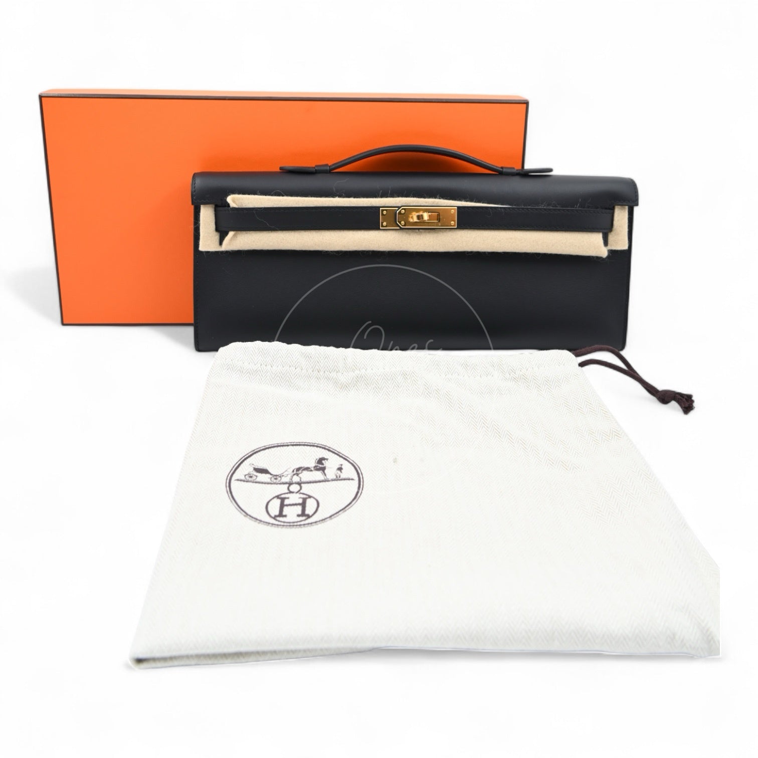 [Used] Hermes Kelly Cut Swift Black Stamp D Bag