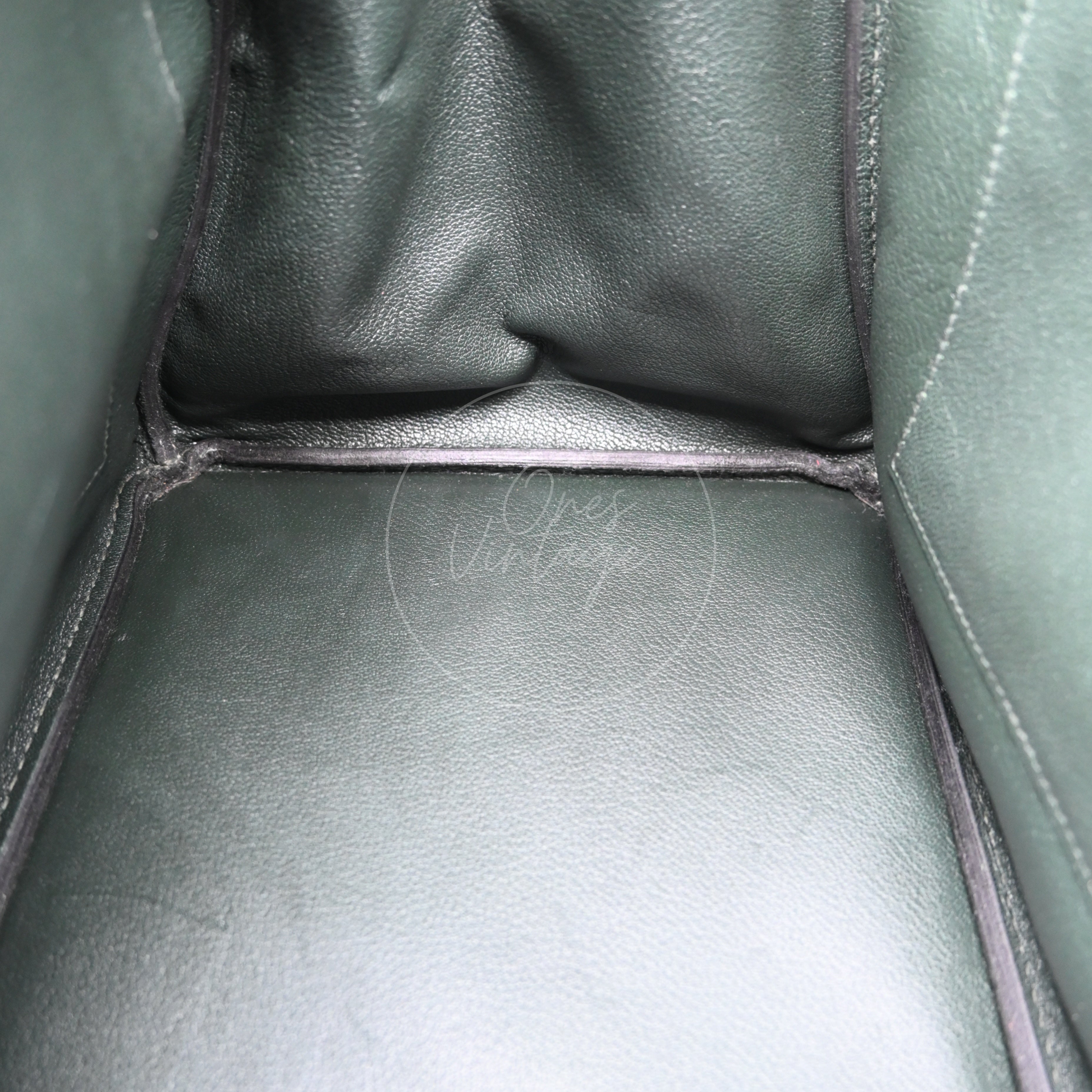 [Pre-owned] Hermes Birkin 35 GHW Dark Green Box Leather Stamp Square A