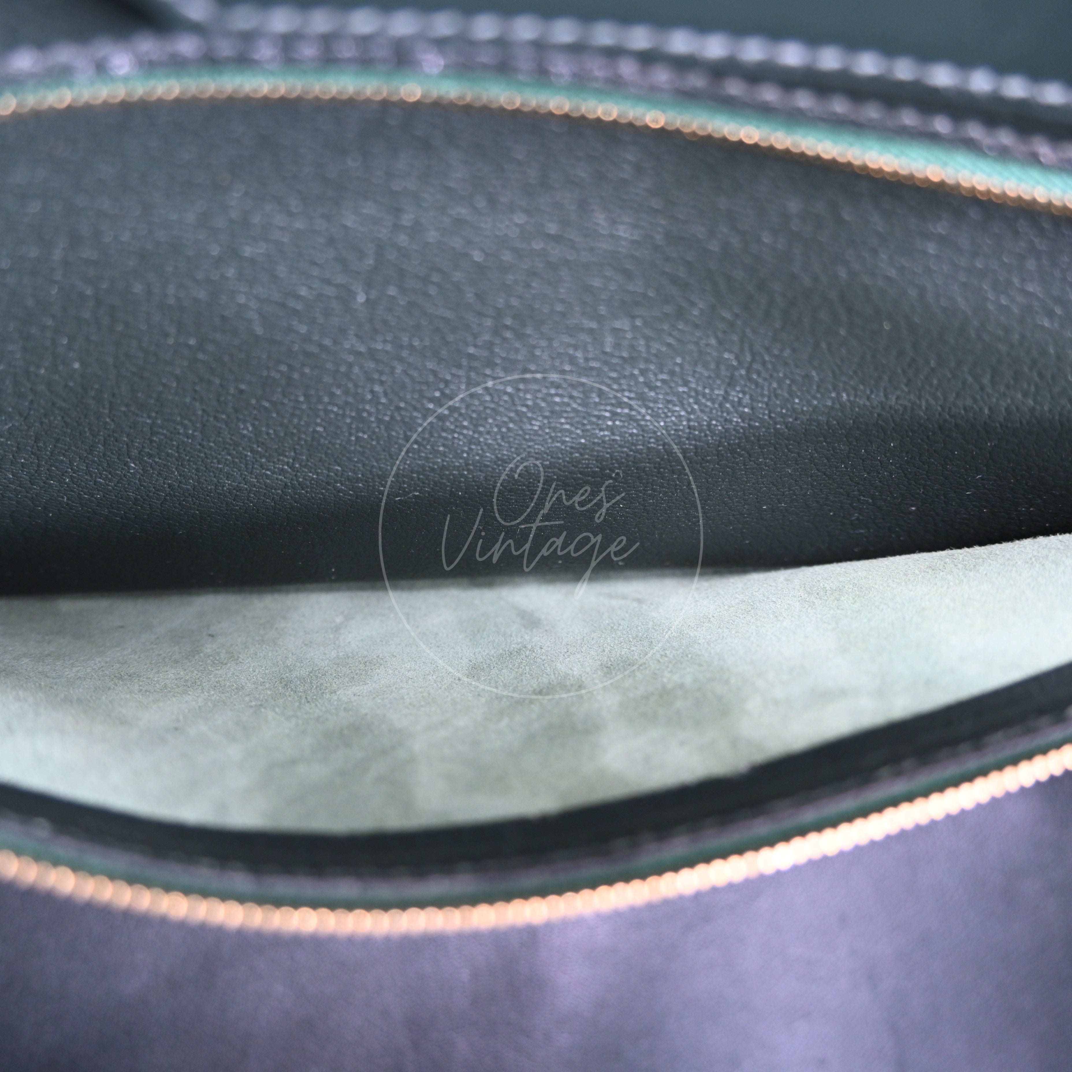 [Pre-owned] Hermes Birkin 35 GHW Dark Green Box Leather Stamp Square A