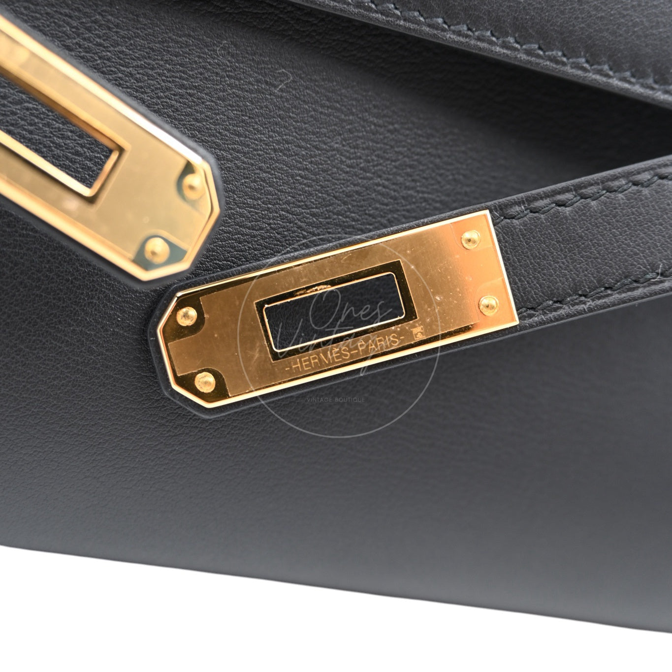 [Used] Hermes Kelly Cut Swift Black Stamp D Bag