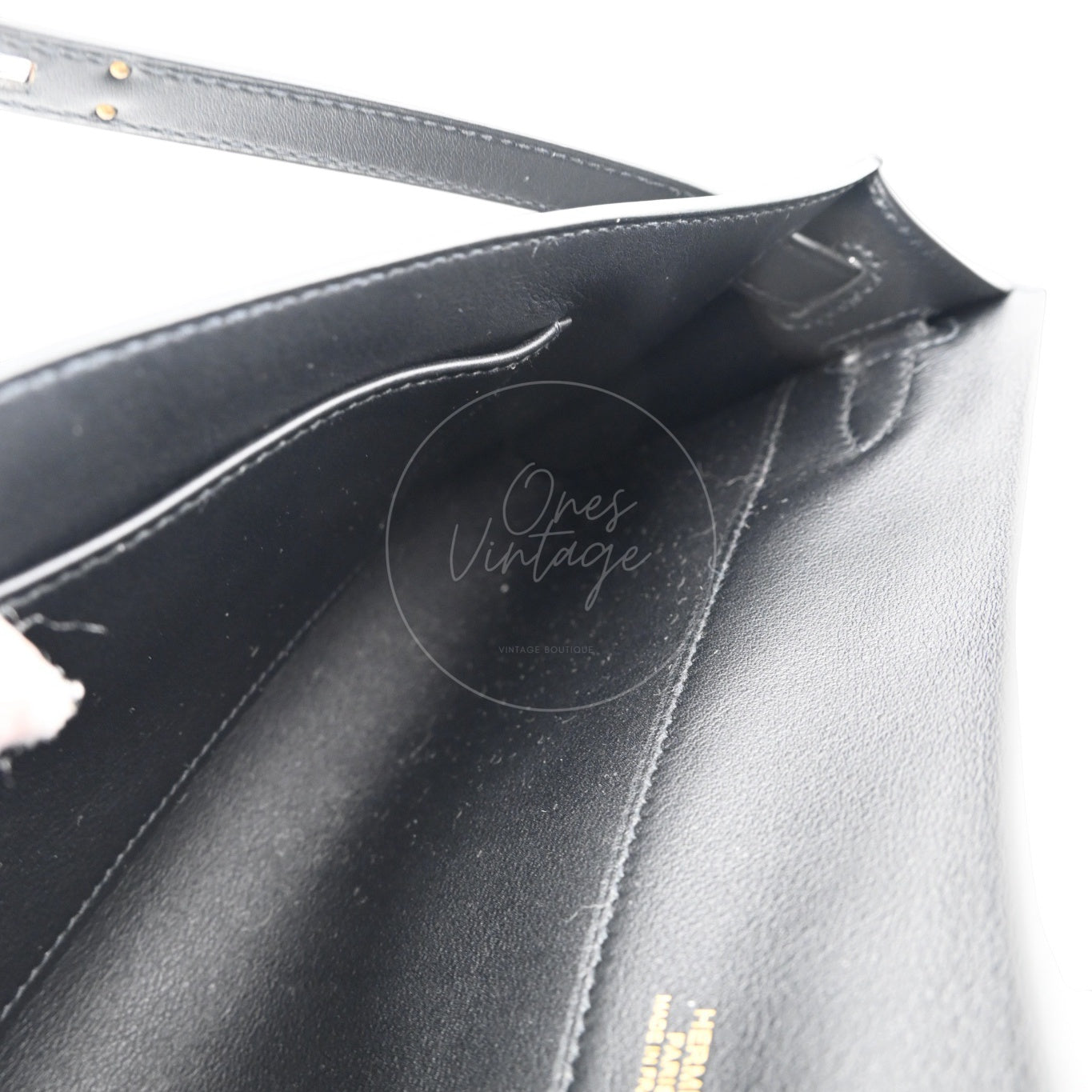 [Used] Hermes Kelly Cut Swift Black Stamp D Bag