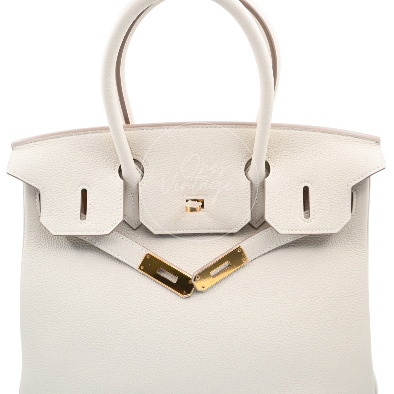 [Pre-owned] Hermes Birkin 30 Craie GHW Stamp Z