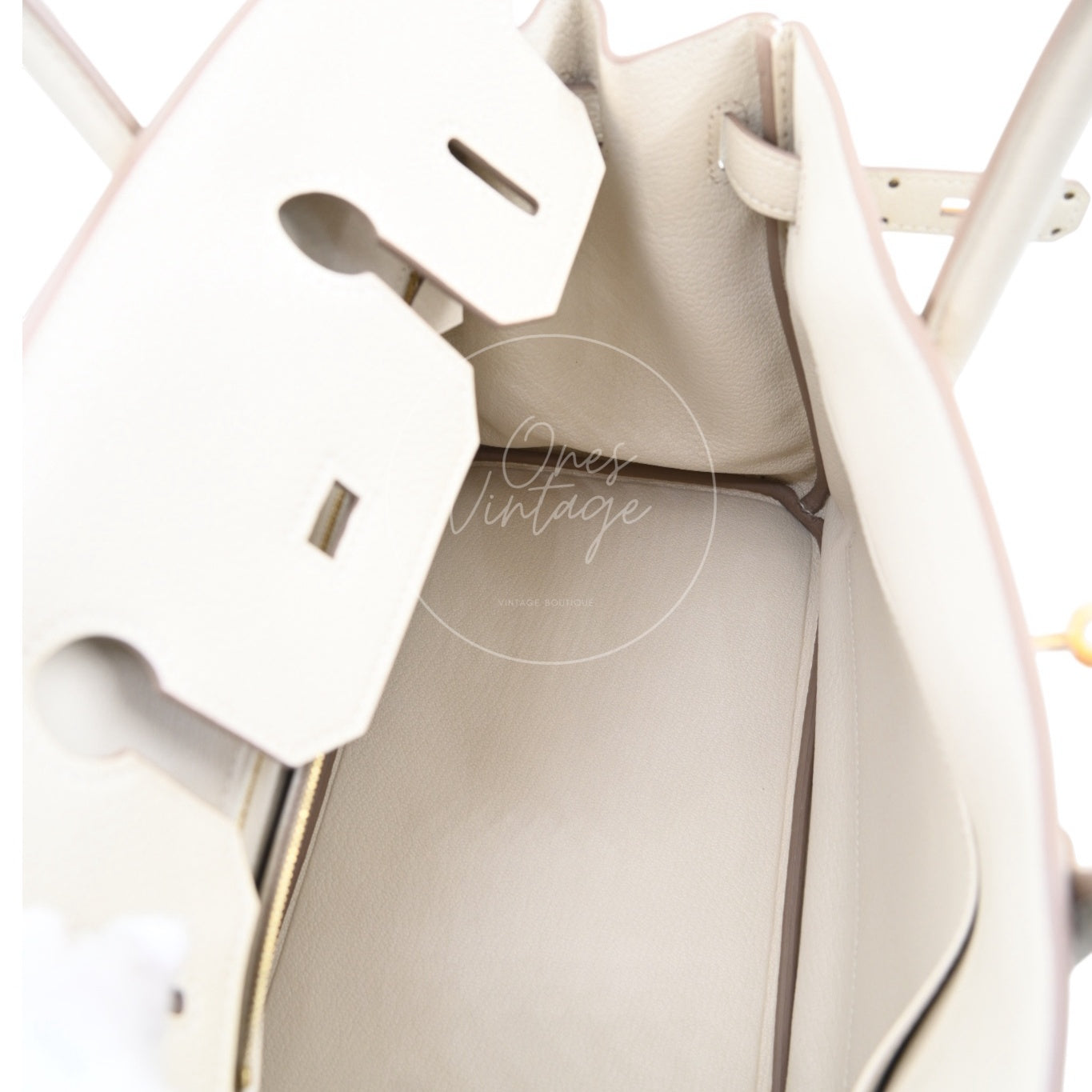 [Pre-owned] Hermes Birkin 30 Craie GHW Stamp Z