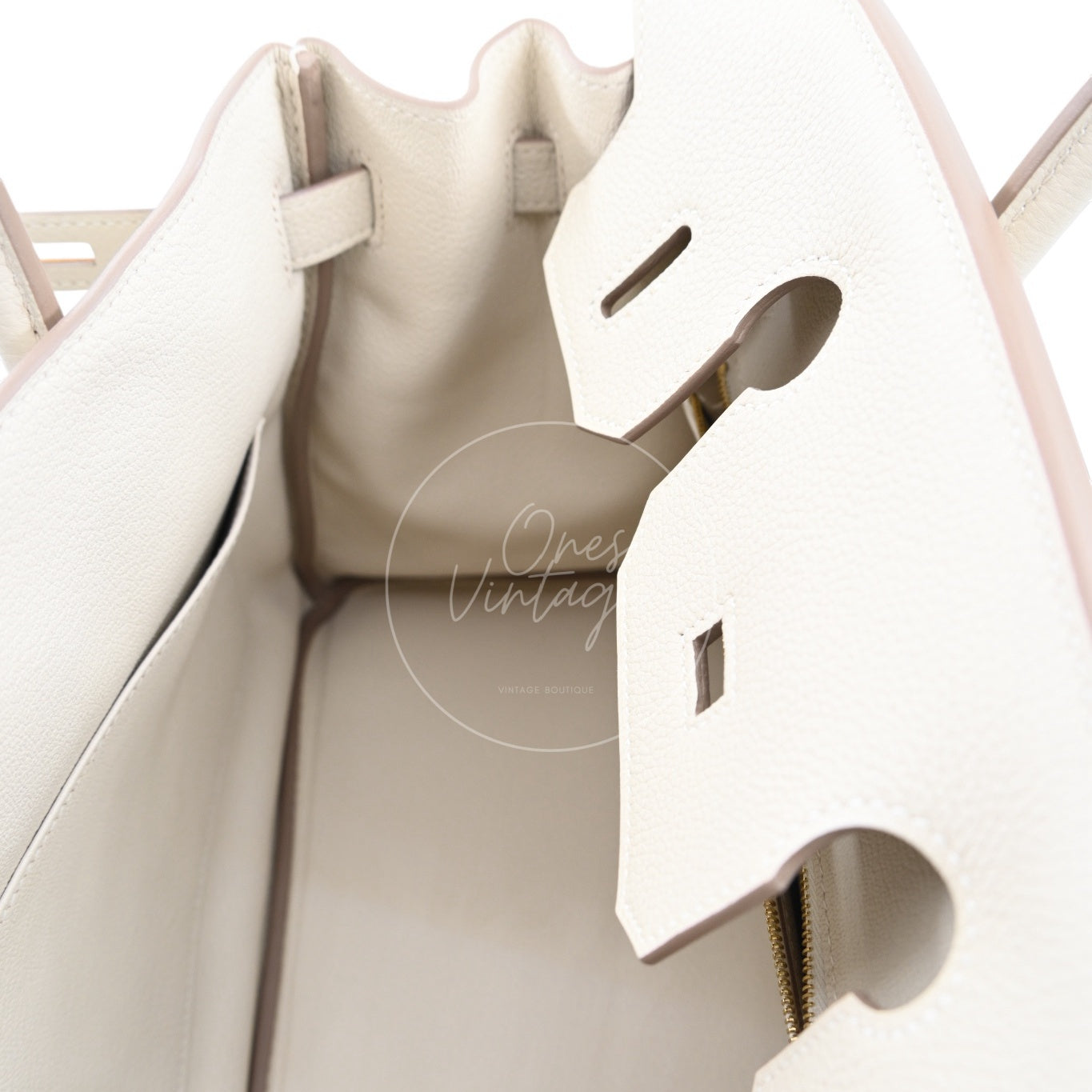 [Pre-owned] Hermes Birkin 30 Craie GHW Stamp Z