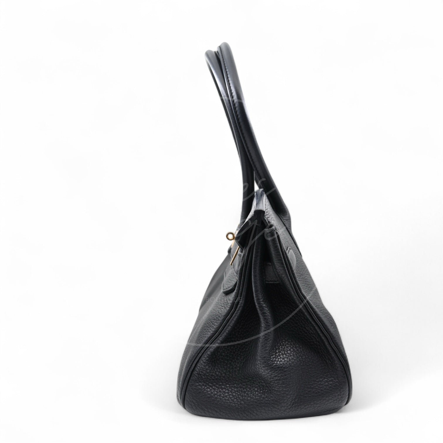 [Pre-owned] Hermes Shoulder Birkin Taurillon Clemence Black Square N GHW Bag