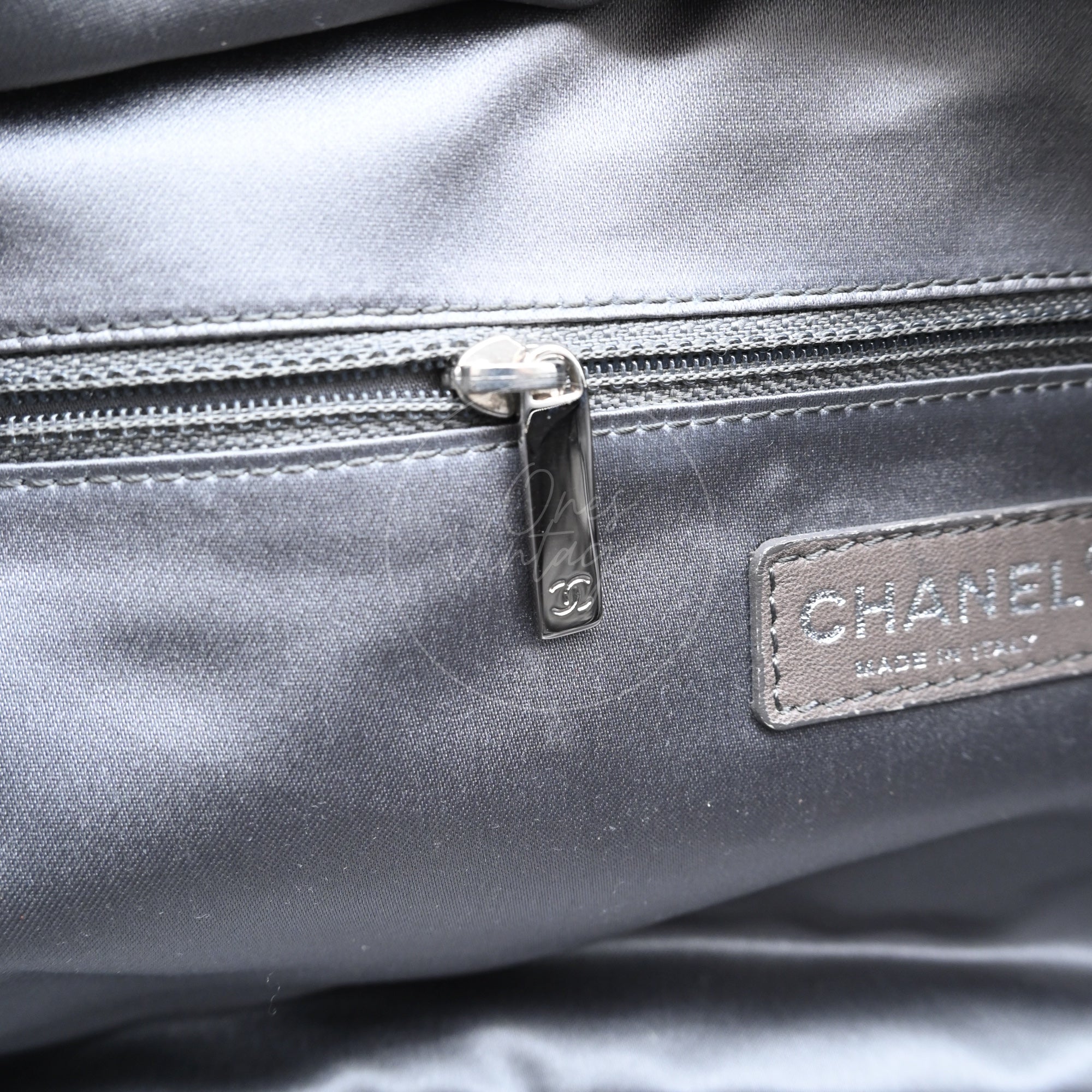 [Pre-owned] Chanel Tweed On Square Stitch Bubble Bag