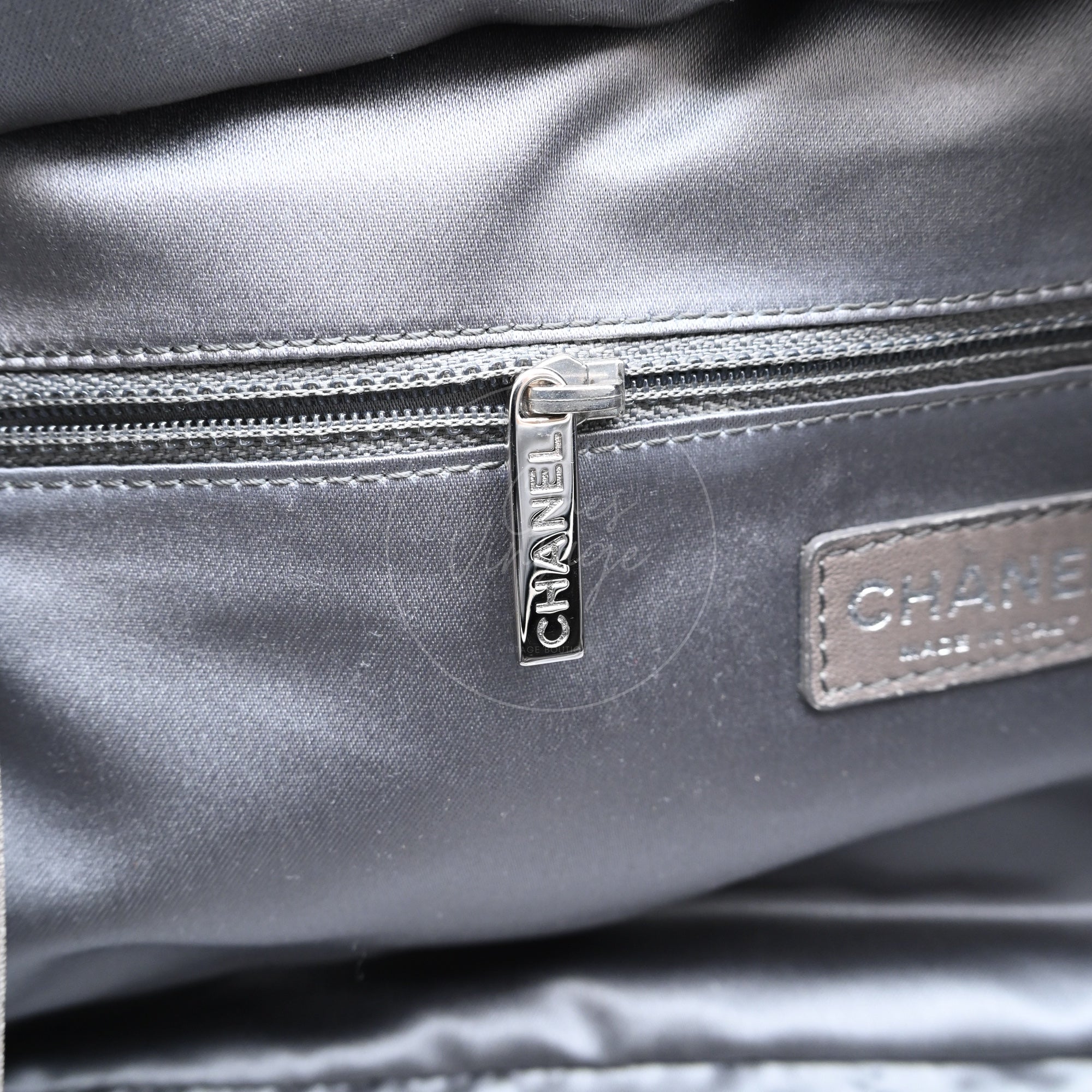 [Pre-owned] Chanel Tweed On Square Stitch Bubble Bag