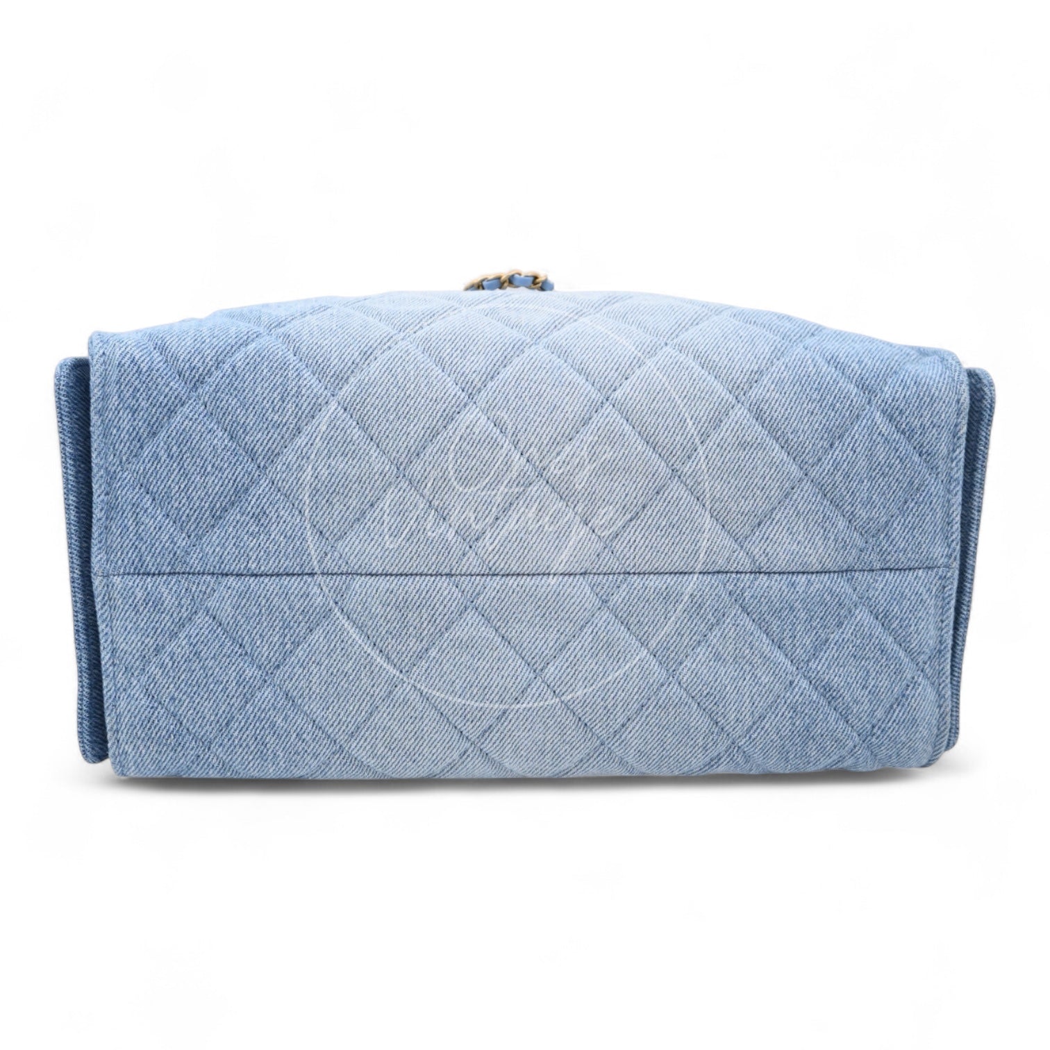 [Unused] Chanel 25 Washed Denim & Gold-Tone Metal Small Handbag