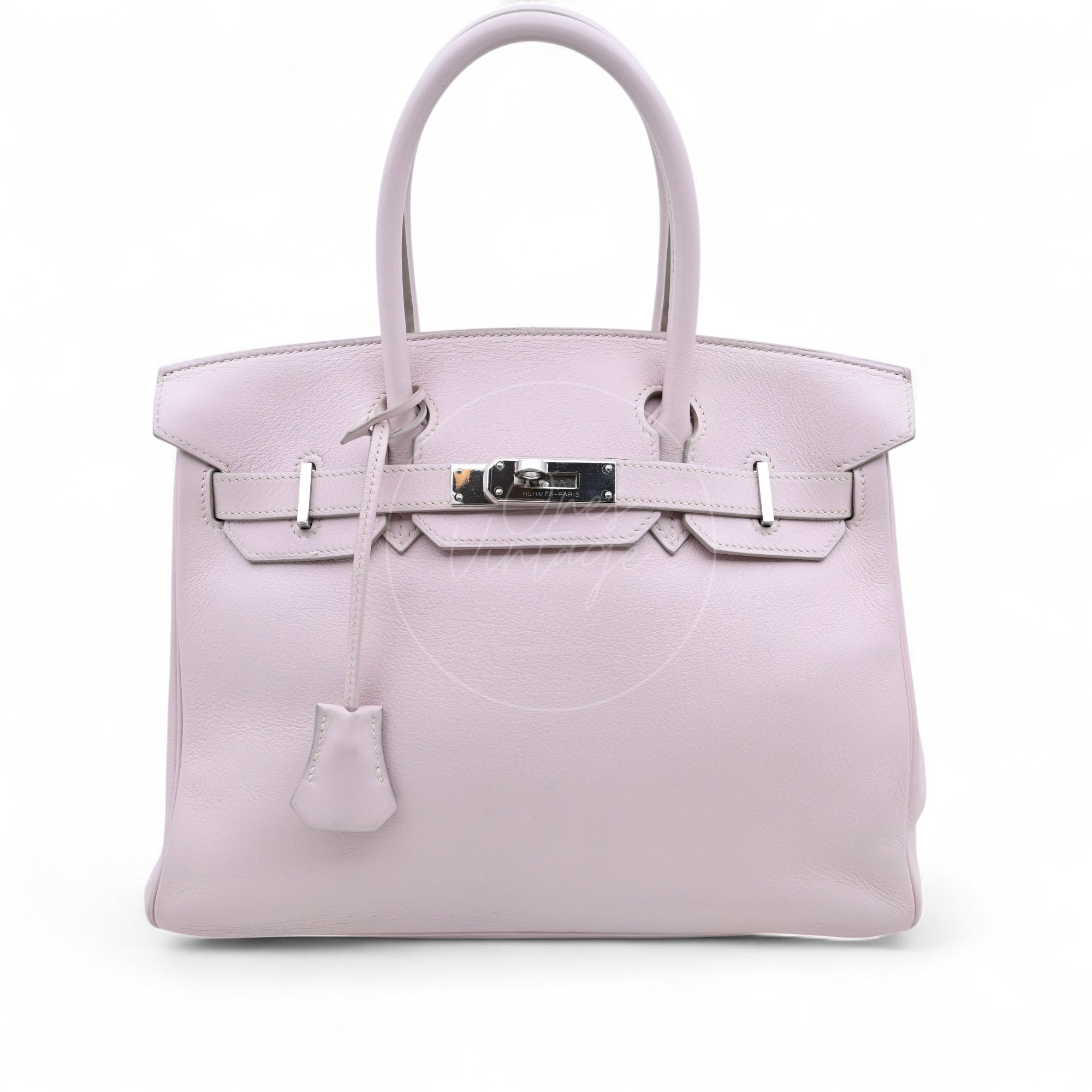 [Pre-owned] Hermes Birkin 30 Mauve Pale TC PHW Stamp Square K