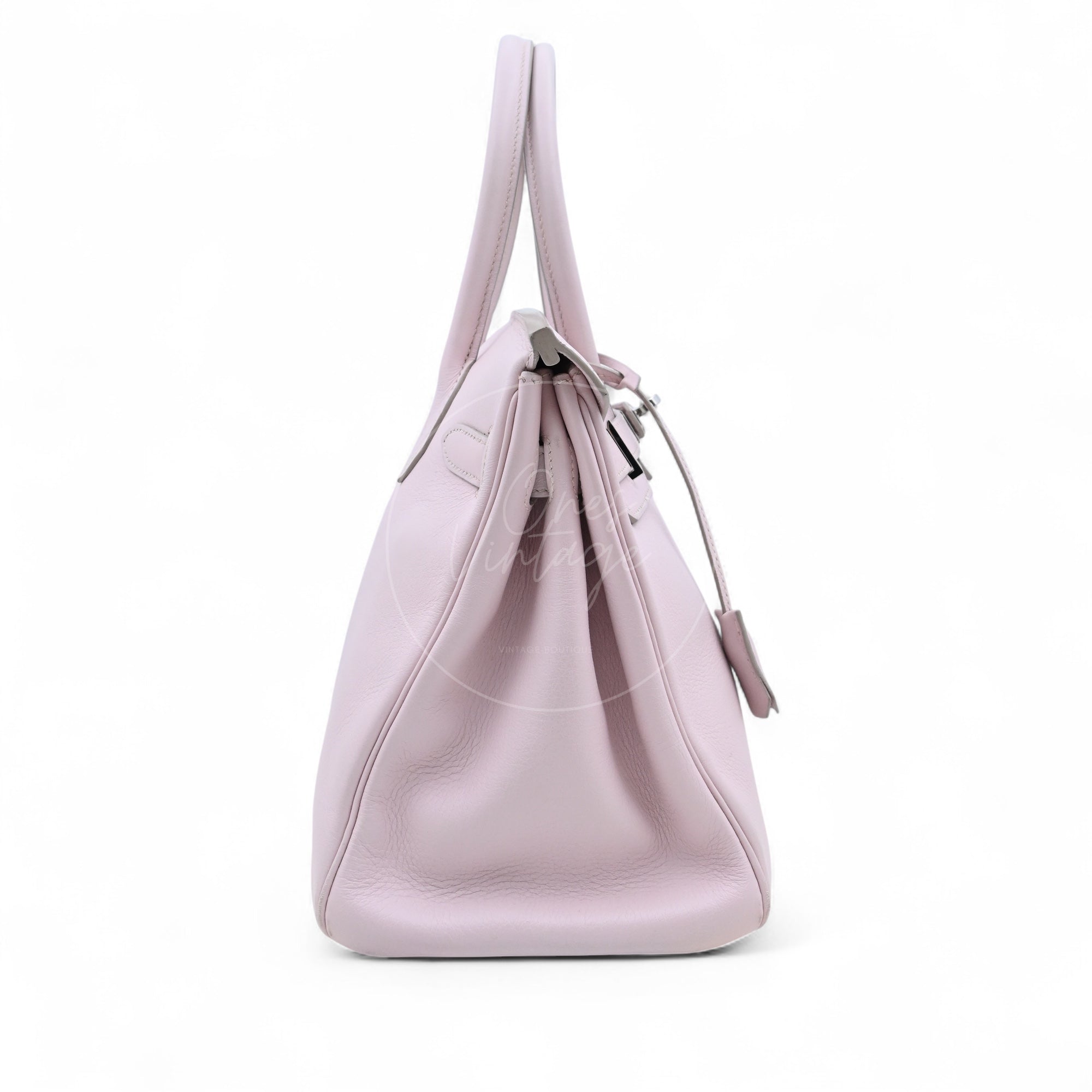 [Pre-owned] Hermes Birkin 30 Mauve Pale TC PHW Stamp Square K
