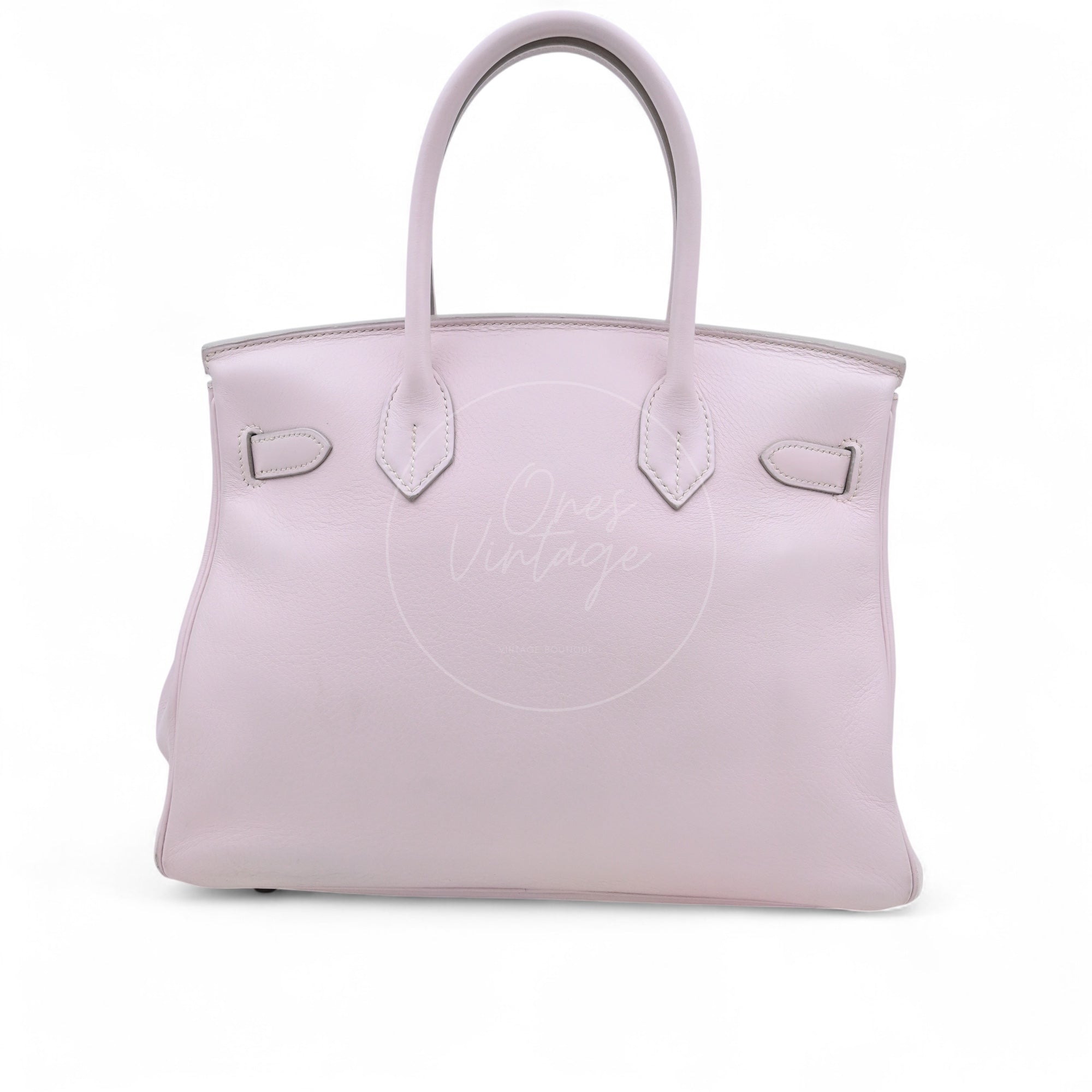 [Pre-owned] Hermes Birkin 30 Mauve Pale TC PHW Stamp Square K