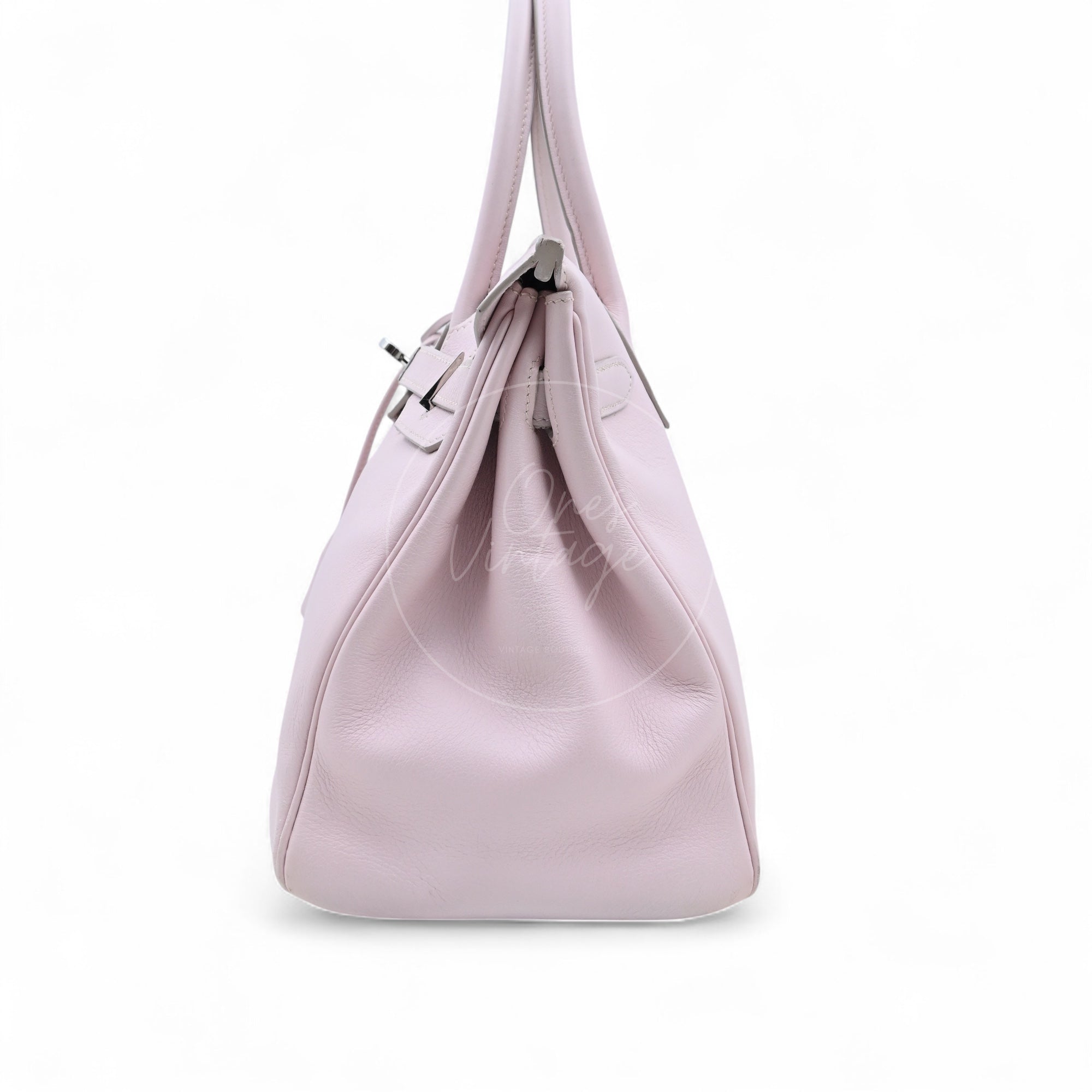 [Pre-owned] Hermes Birkin 30 Mauve Pale TC PHW Stamp Square K