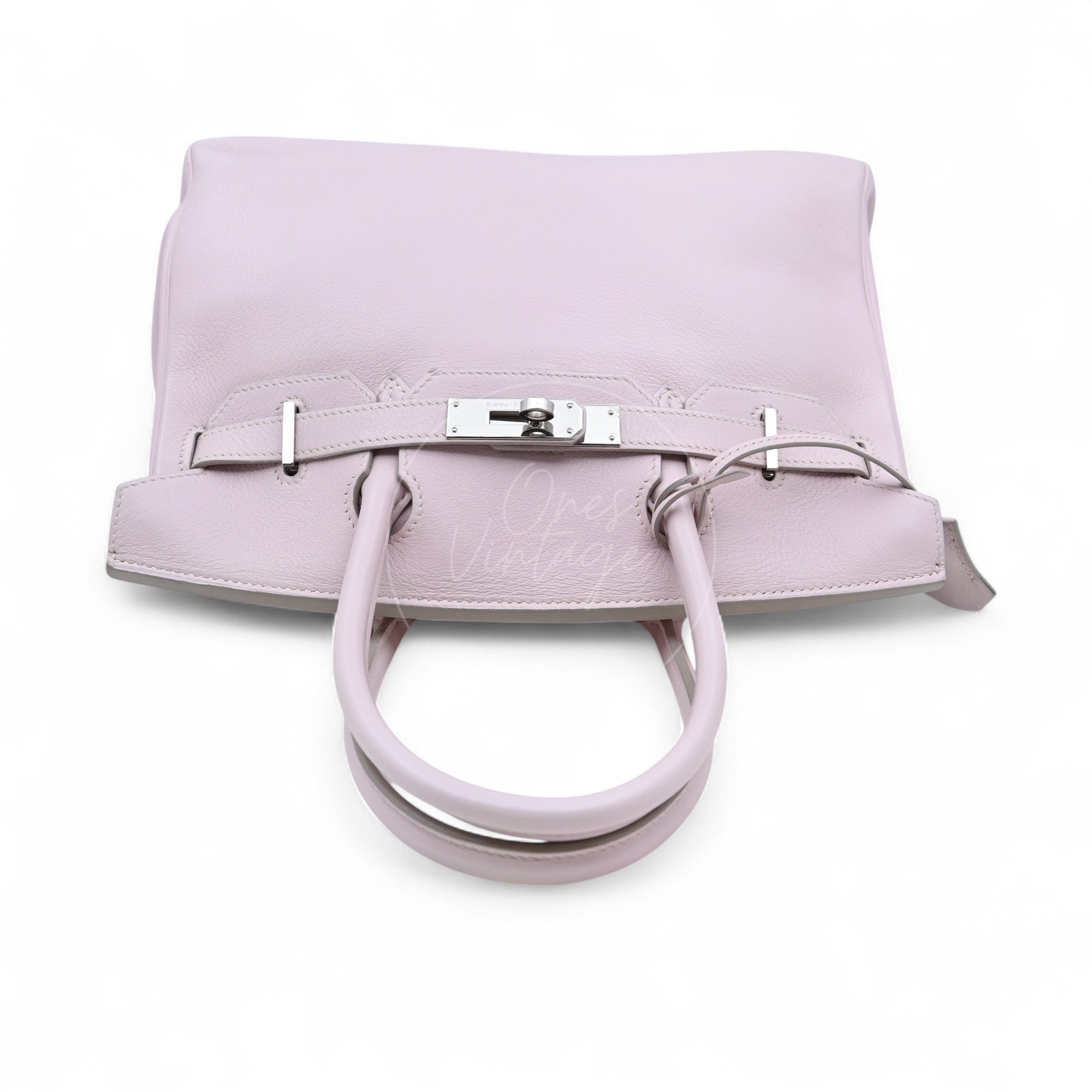 [Pre-owned] Hermes Birkin 30 Mauve Pale TC PHW Stamp Square K